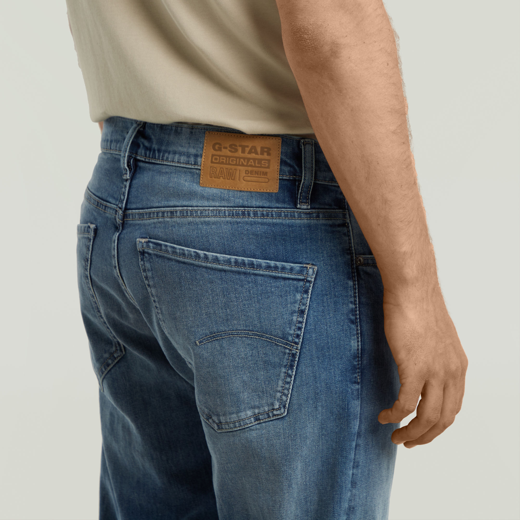 G-Star RAW Mosa Straight Jeans Midden blauw Heren