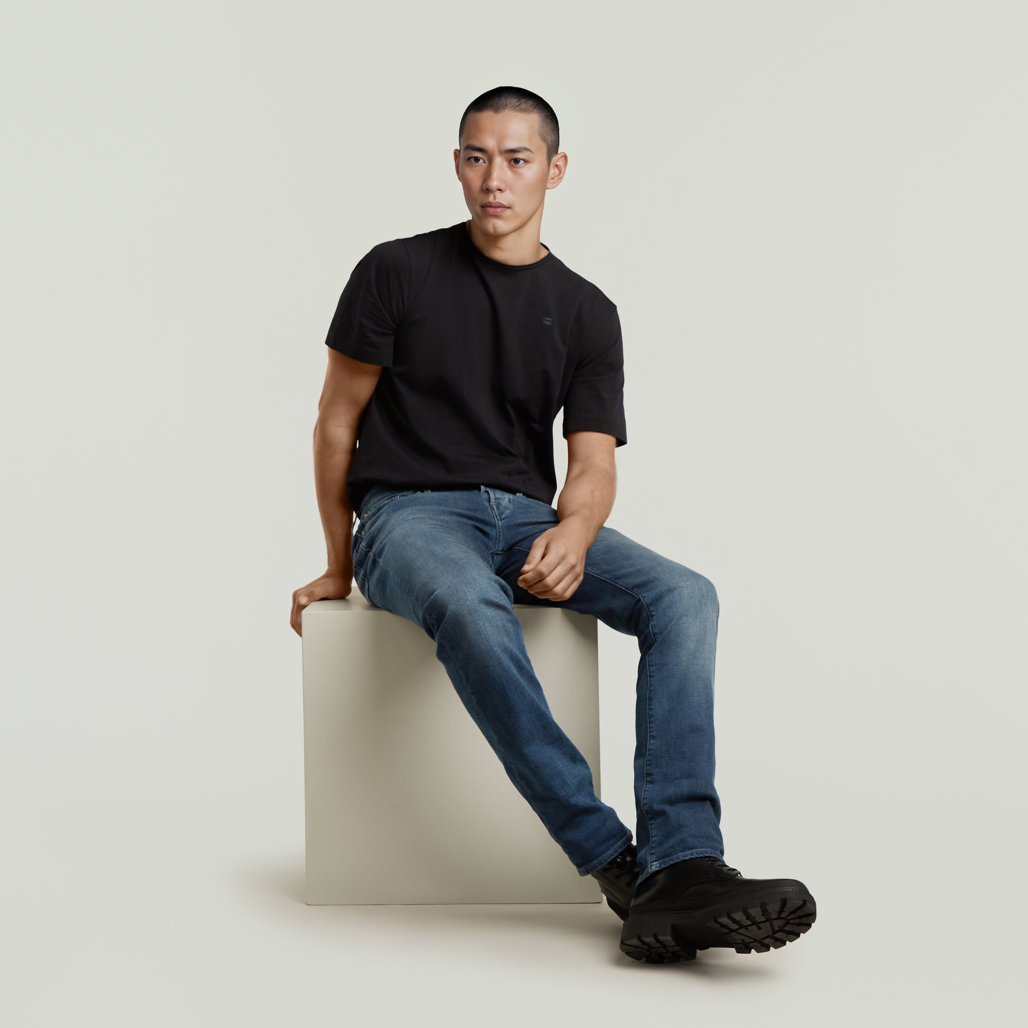 G-Star RAW 3301 Straight Jeans Donkerblauw Heren