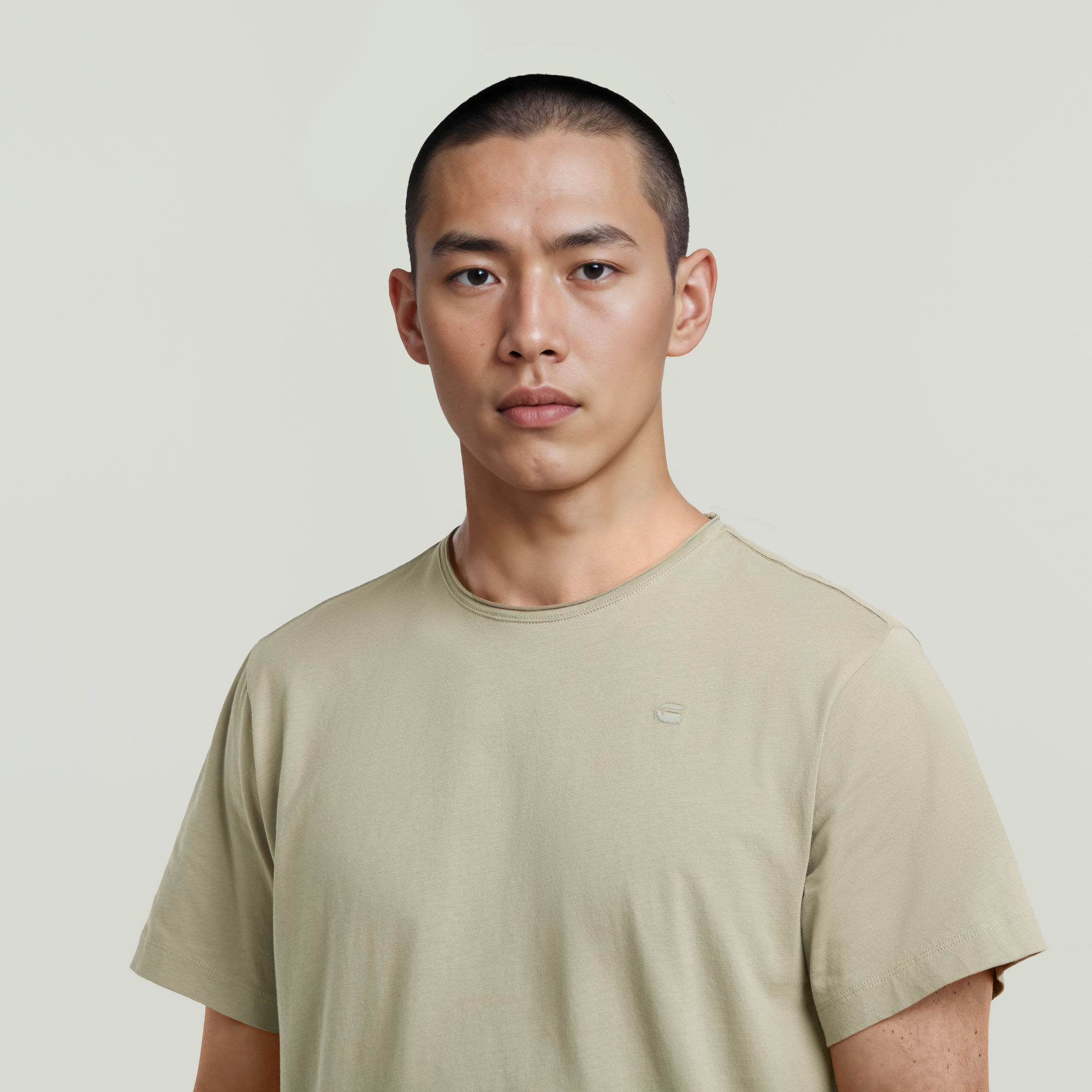 G-Star RAW Essential Raw Neck T-shirt Groen Heren