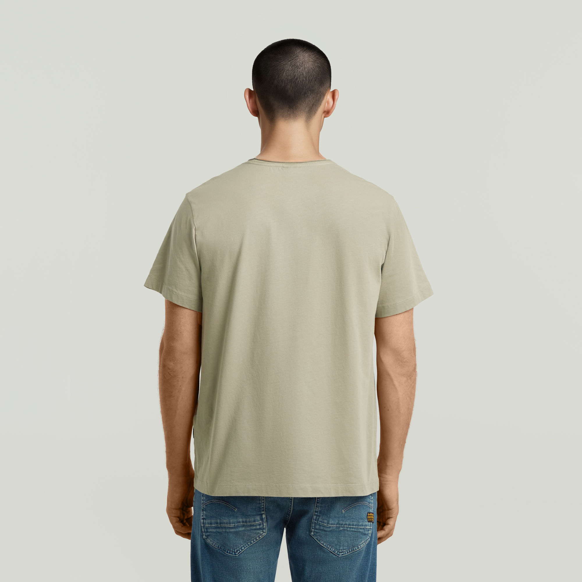 G-Star RAW Essential Raw Neck T-shirt Groen Heren