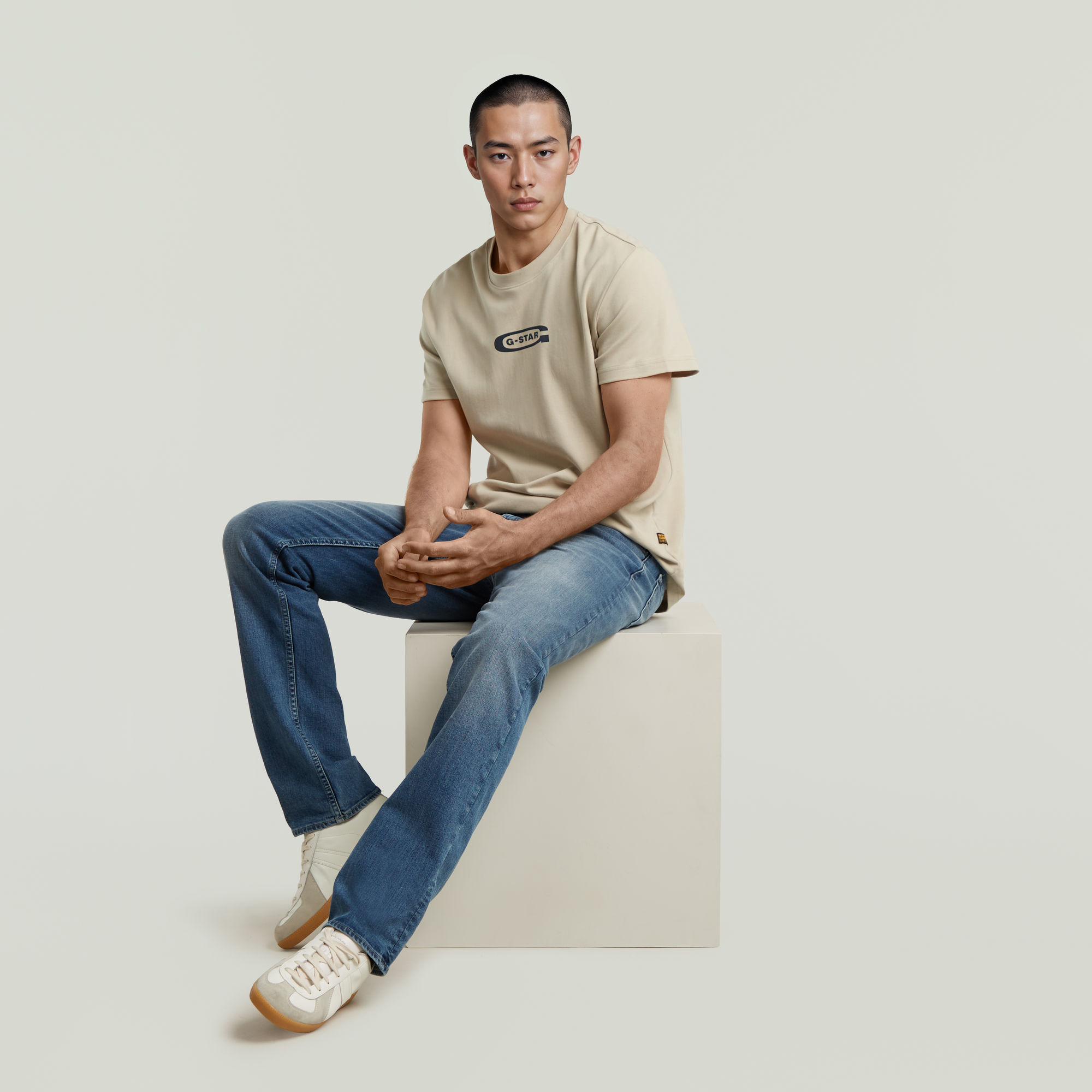 G-Star RAW Mosa Straight Jeans Midden blauw Heren