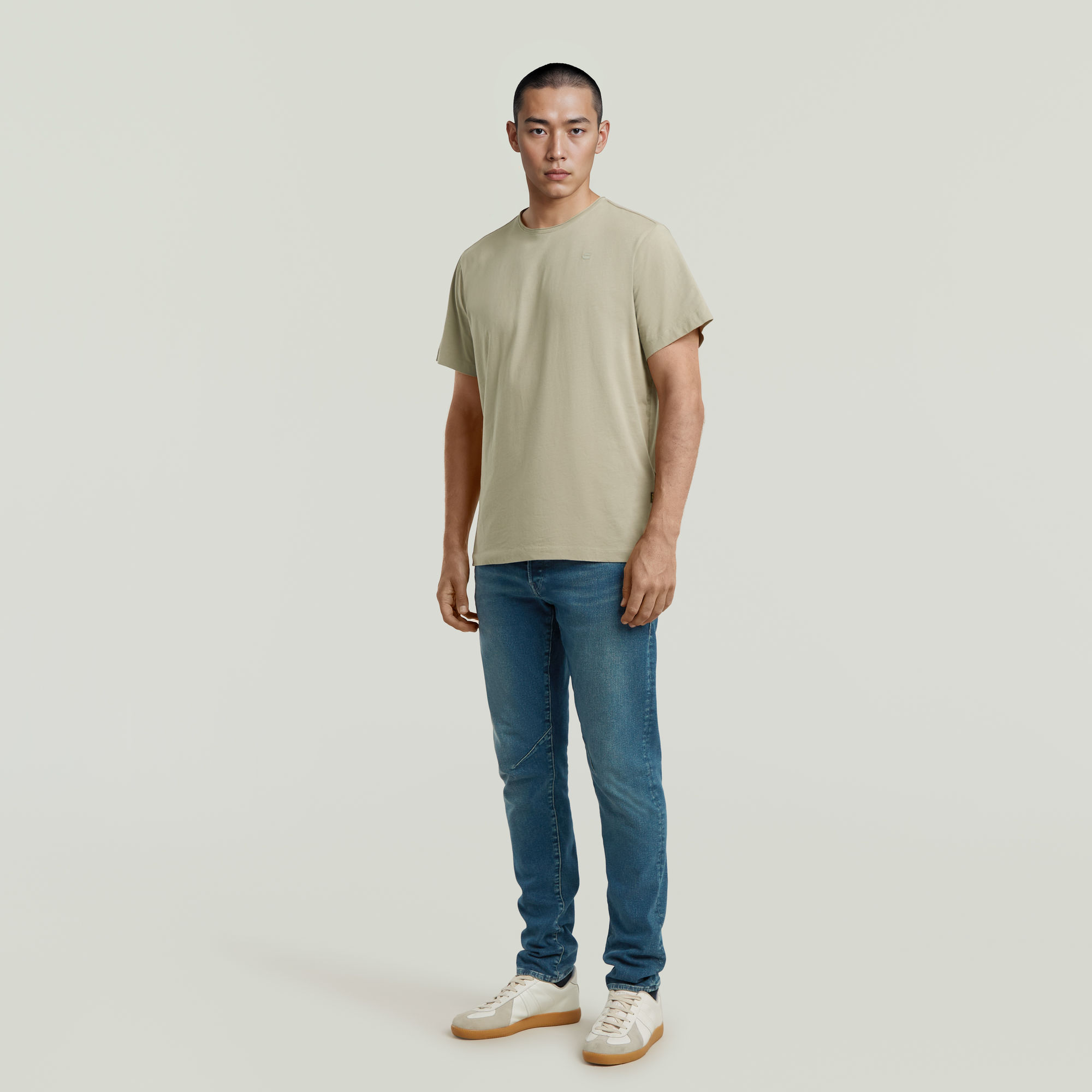 G-Star RAW Essential Raw Neck T-shirt Groen Heren