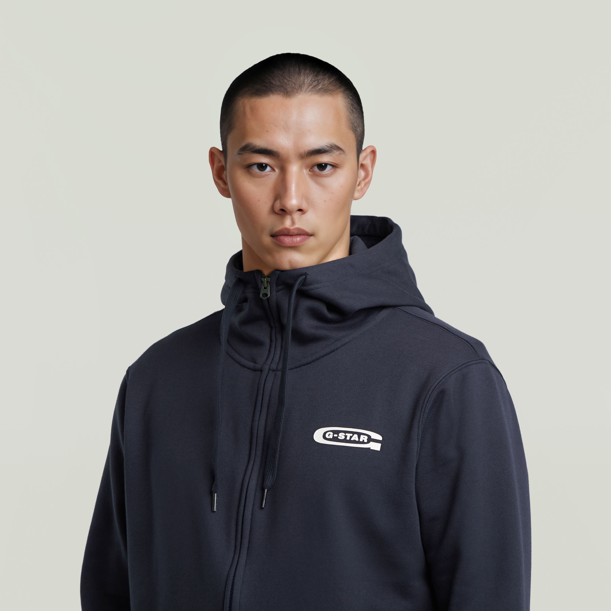 G-Star RAW Old Skool Zip Hoodie Donkerblauw Heren