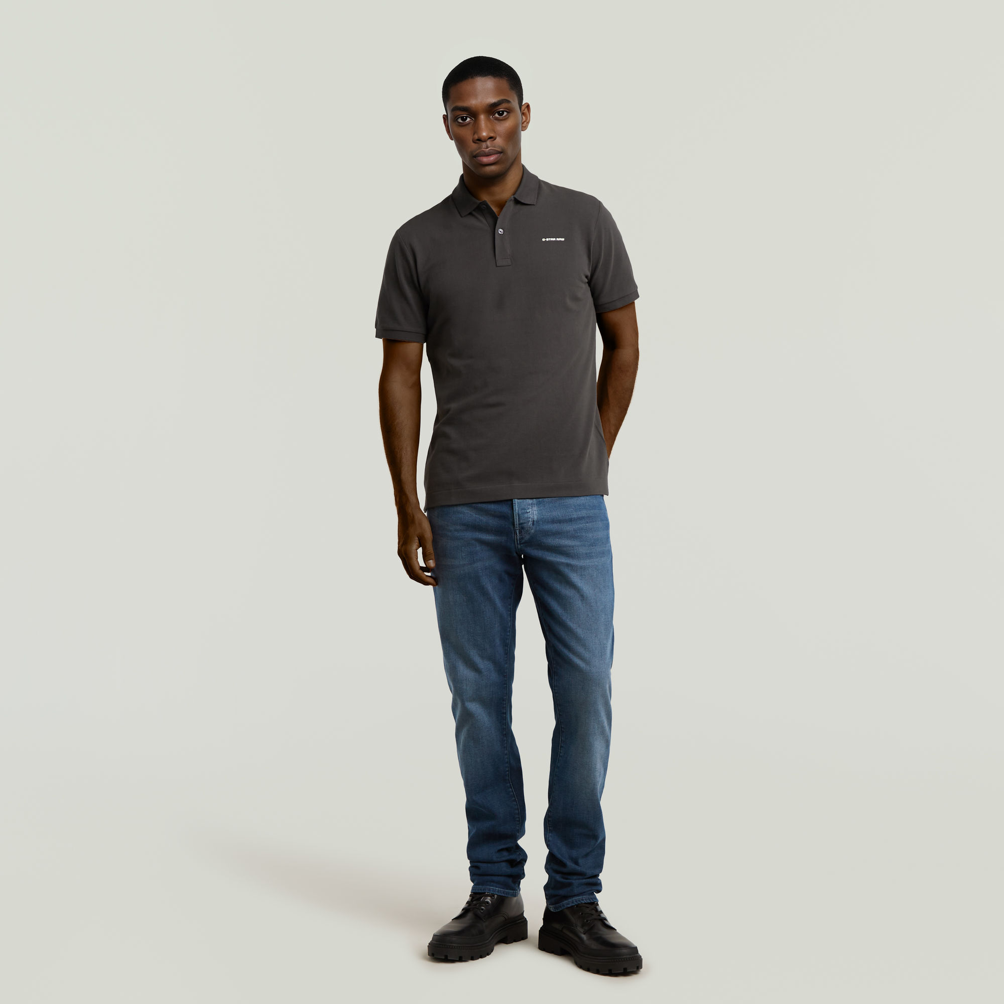G-Star RAW Oluv Slim Polo Grijs Heren