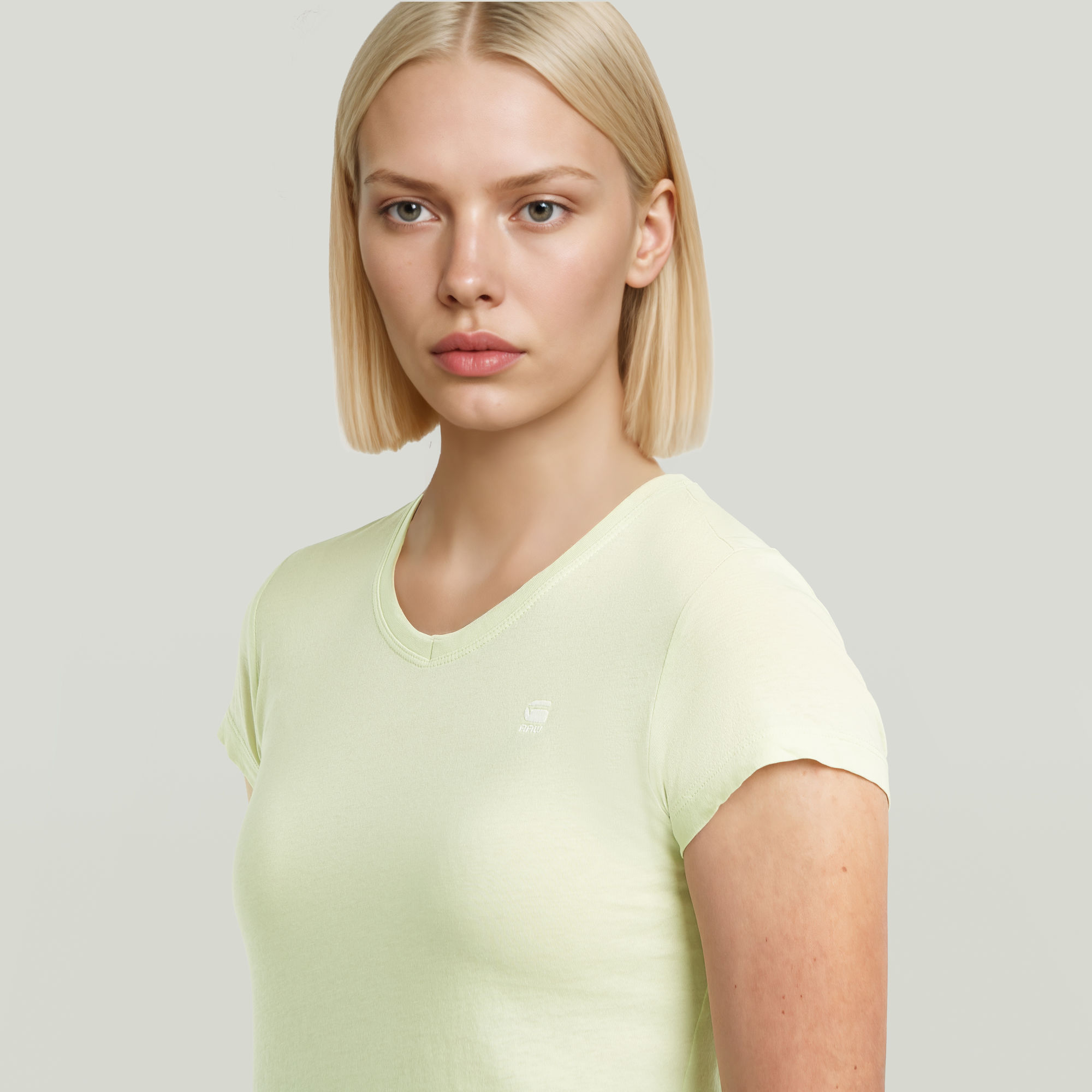 G-Star RAW Eyben Slim V-Hals Top 2.0 Groen Dames