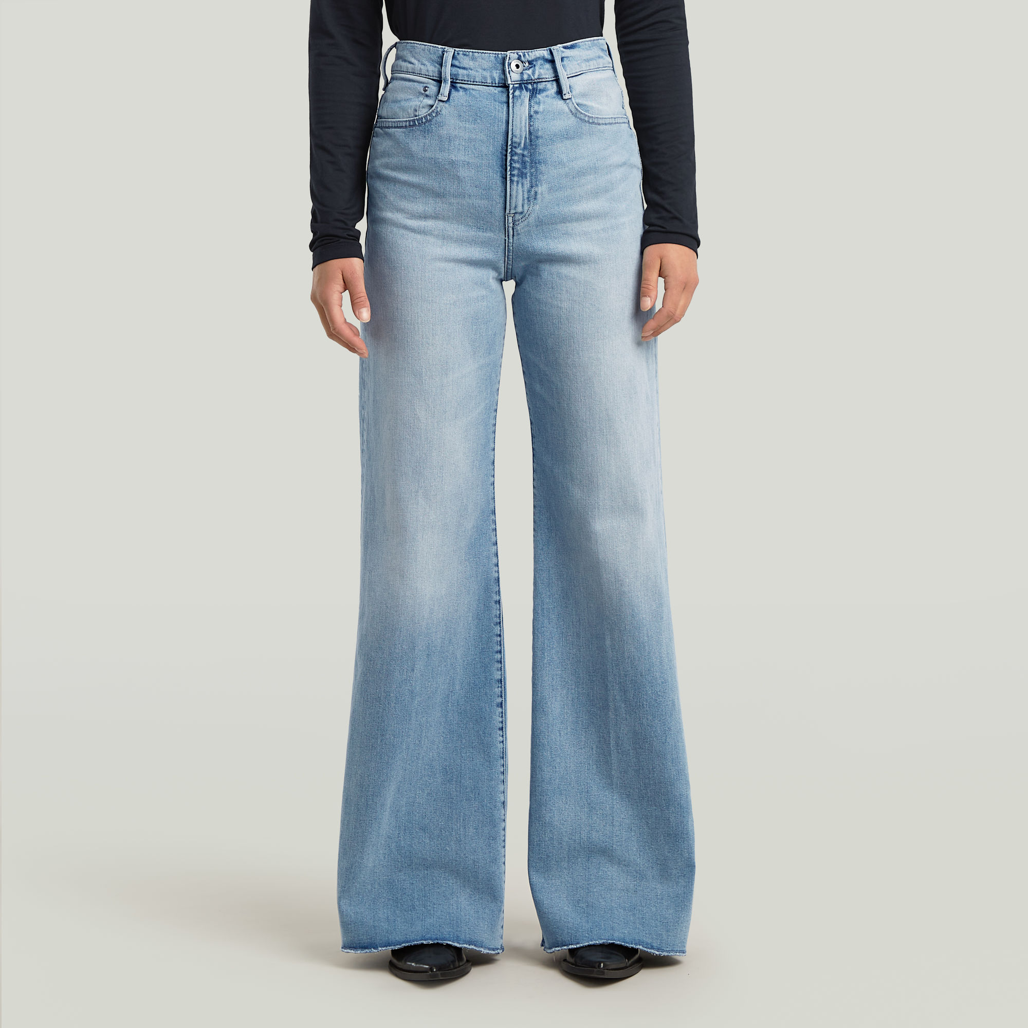 G-Star RAW Deck Ultra High Wide Leg Jeans - Lichtblauw - Dames