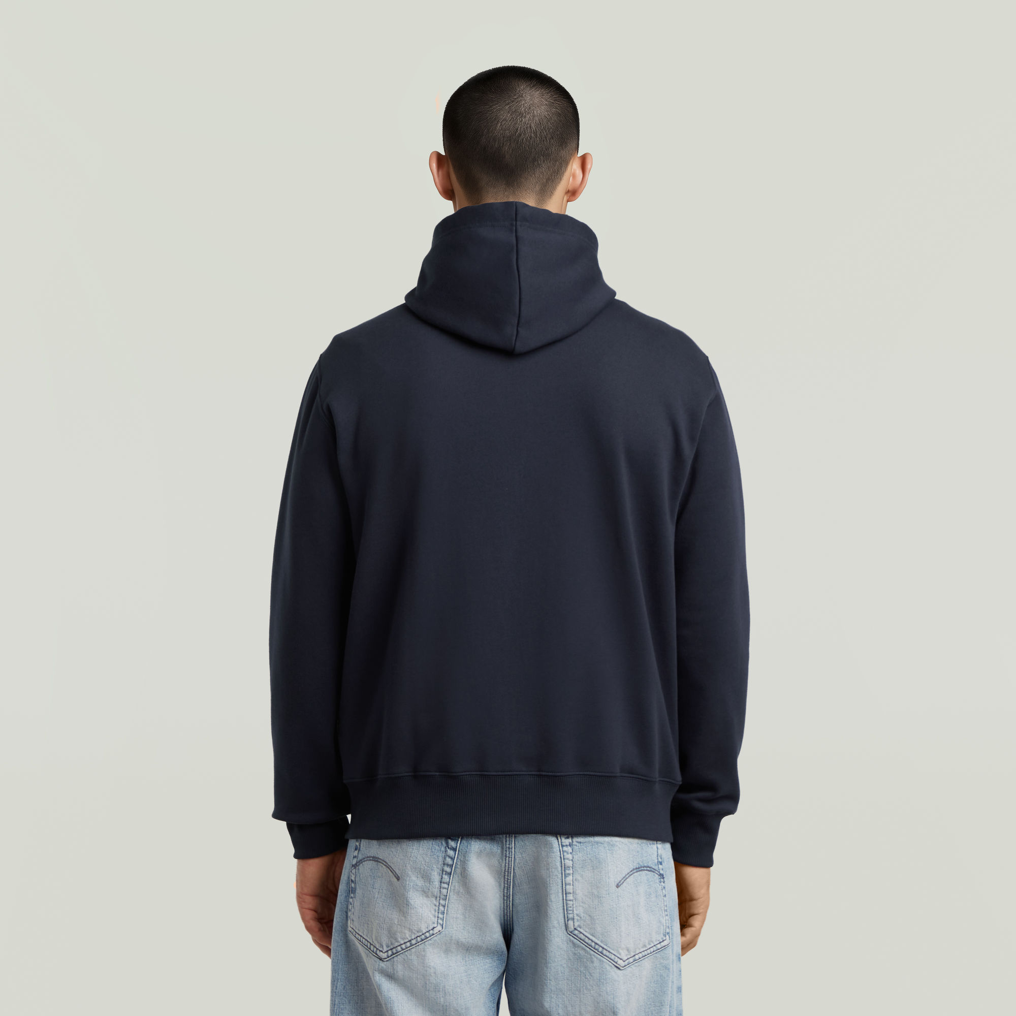G-Star RAW Old Skool Zip Hoodie Donkerblauw Heren