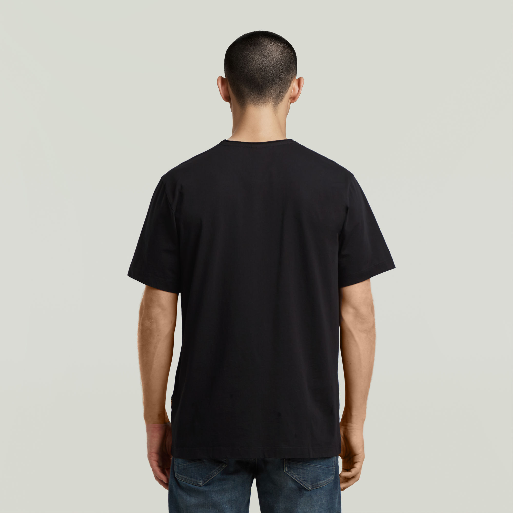 G-Star RAW Essential Raw Neck T-shirt Zwart Heren