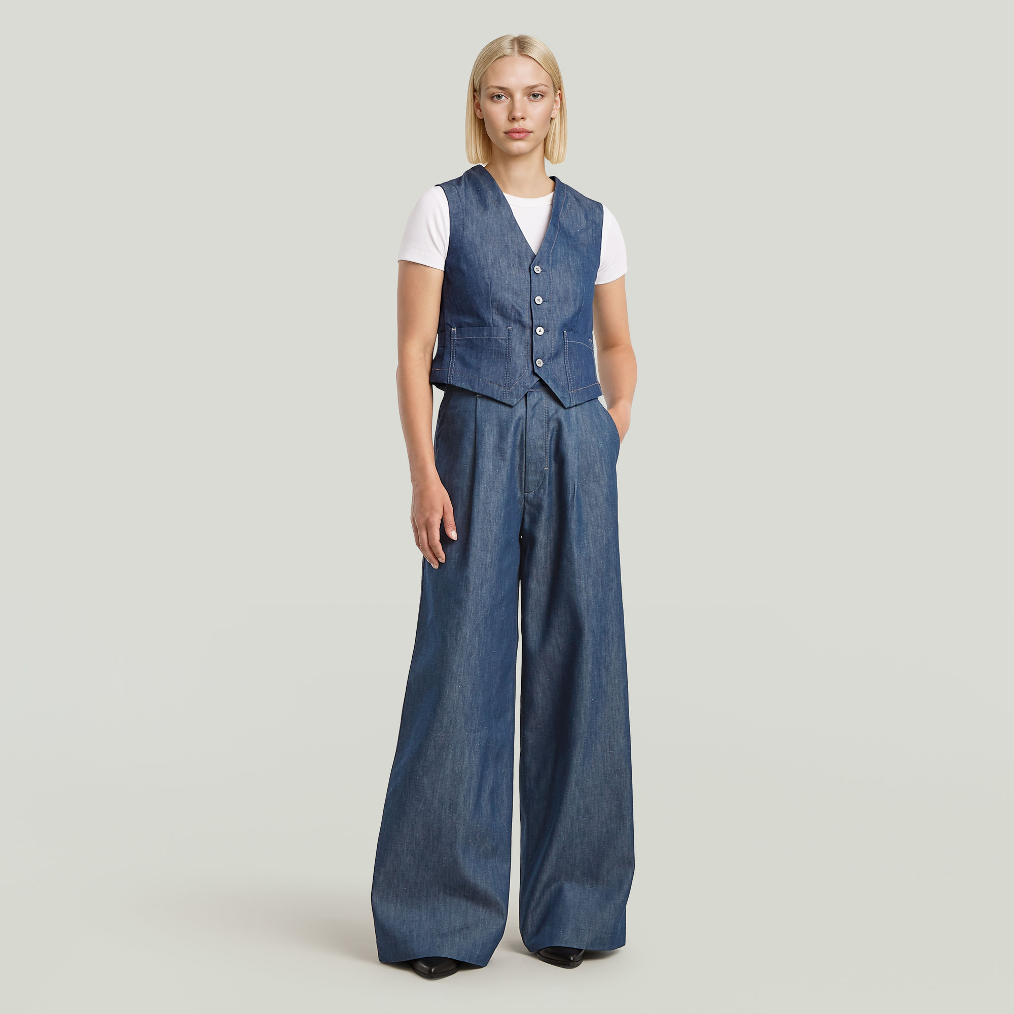 G-Star RAW Summer Vest Donkerblauw Dames