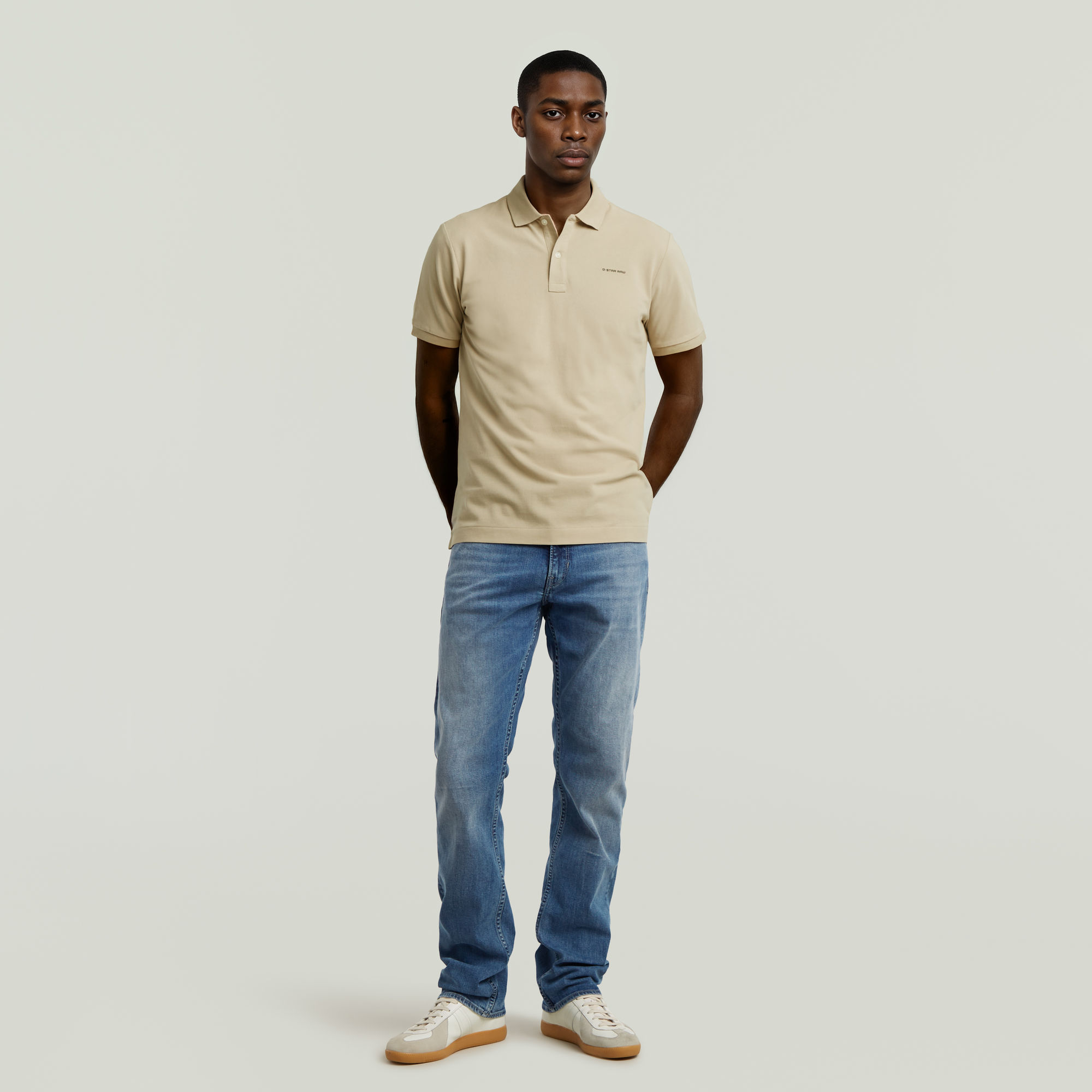 G-Star RAW Oluv Slim Polo Beige Heren