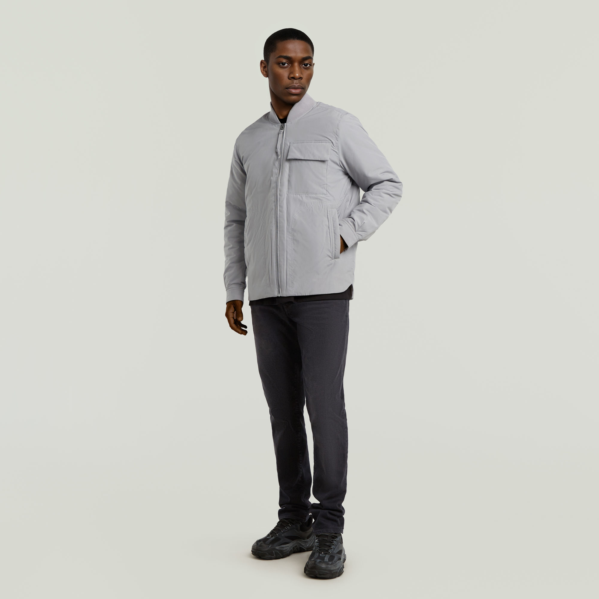 G-Star RAW Lofty Padded Overshirt Grijs Heren