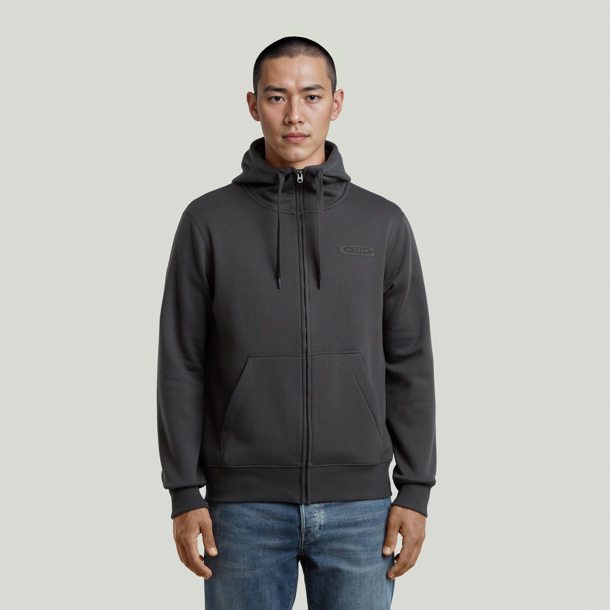 

Old Skool Hoodie Zip Sweater - Grey - Men