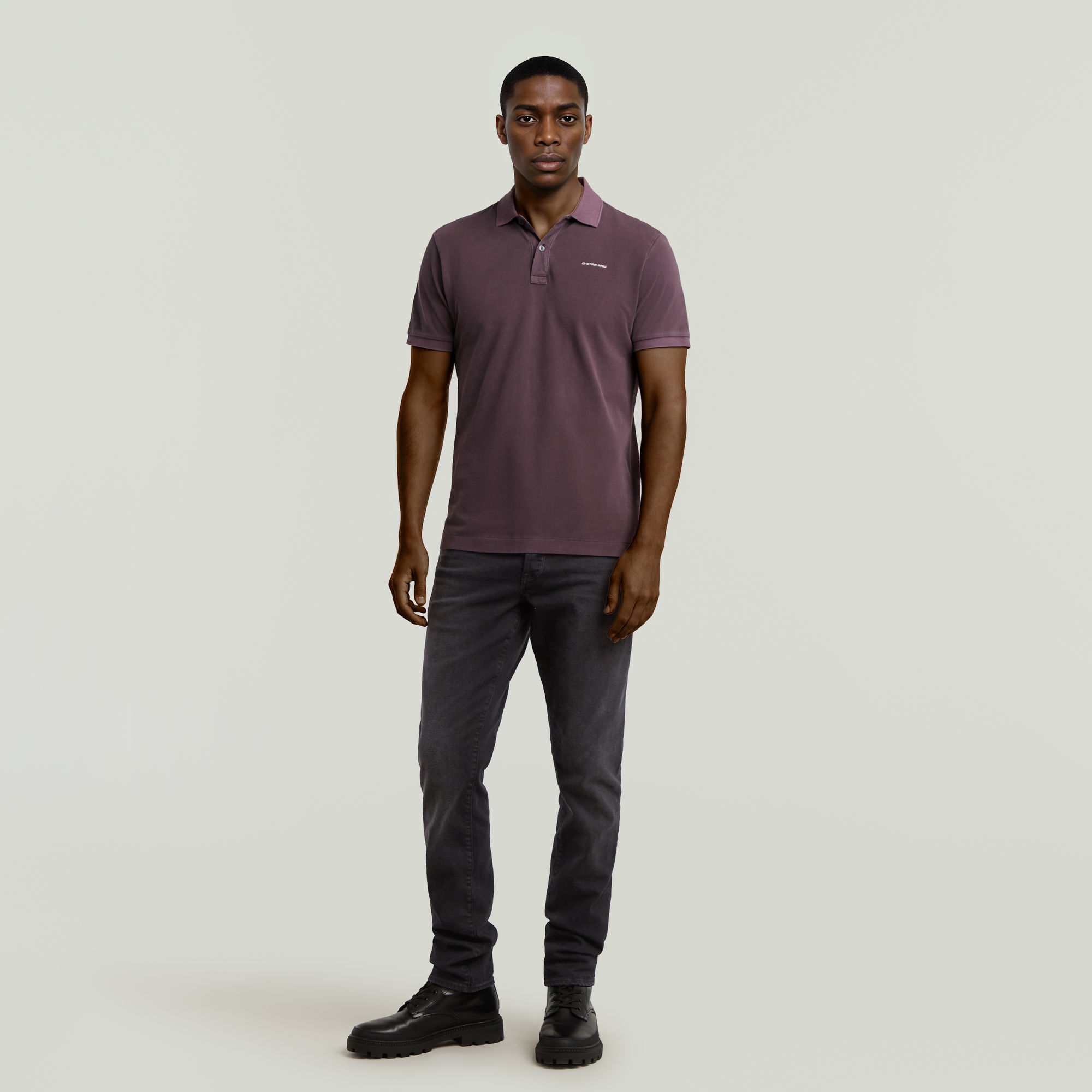 G-Star RAW Oluv Slim Polo Paars Heren