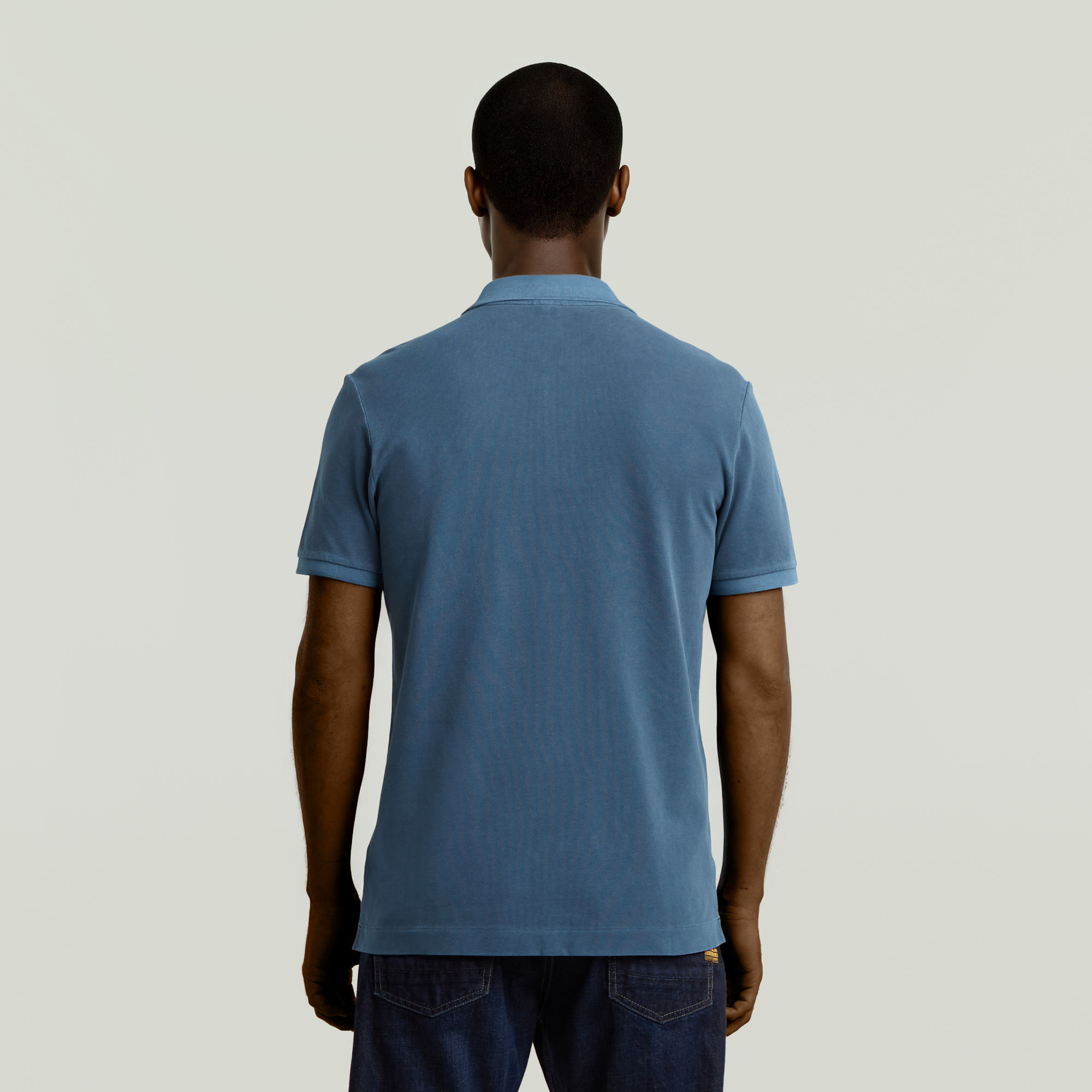 G-Star RAW Oluv Slim Polo Midden blauw Heren