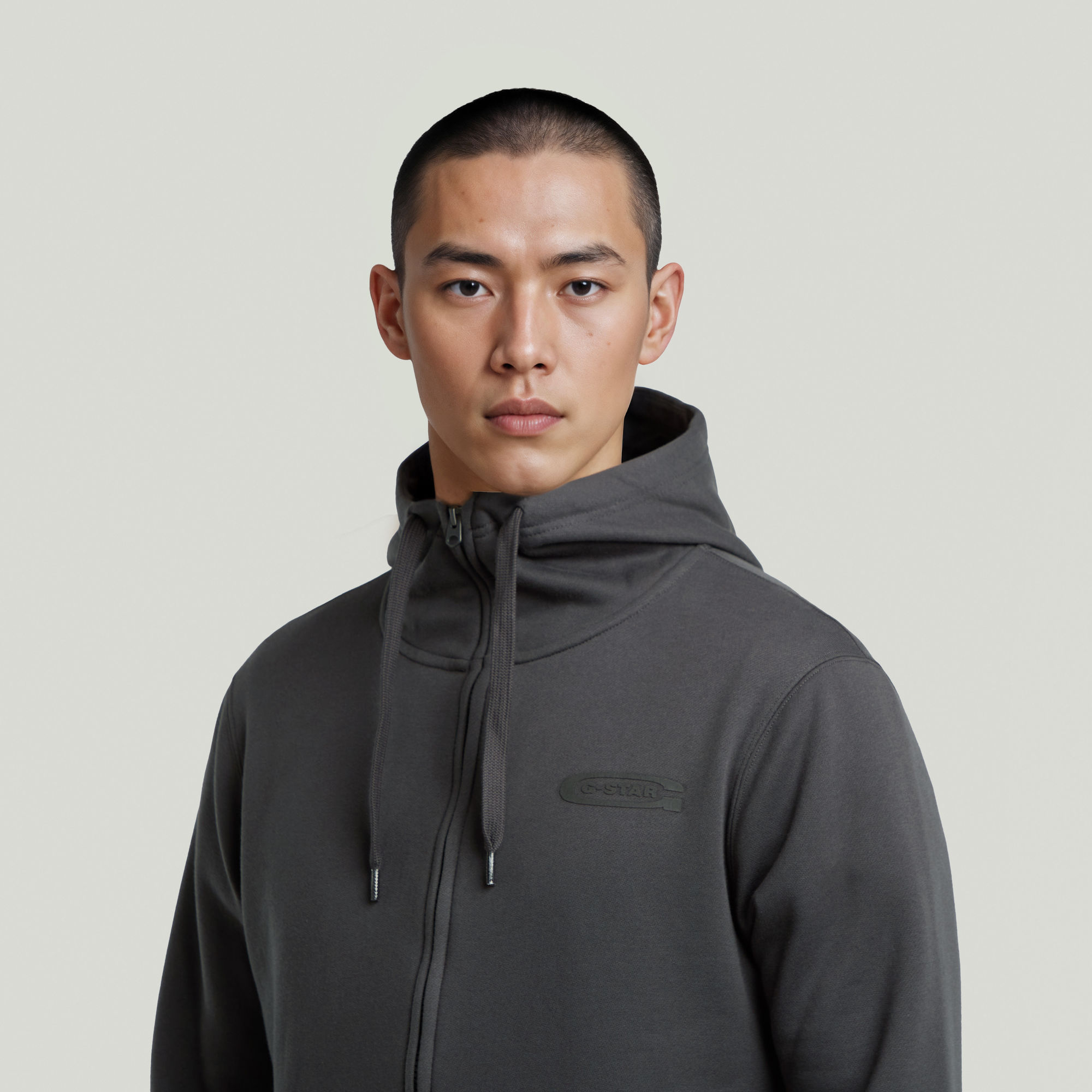 G-Star RAW Old Skool Zip Hoodie Grijs Heren