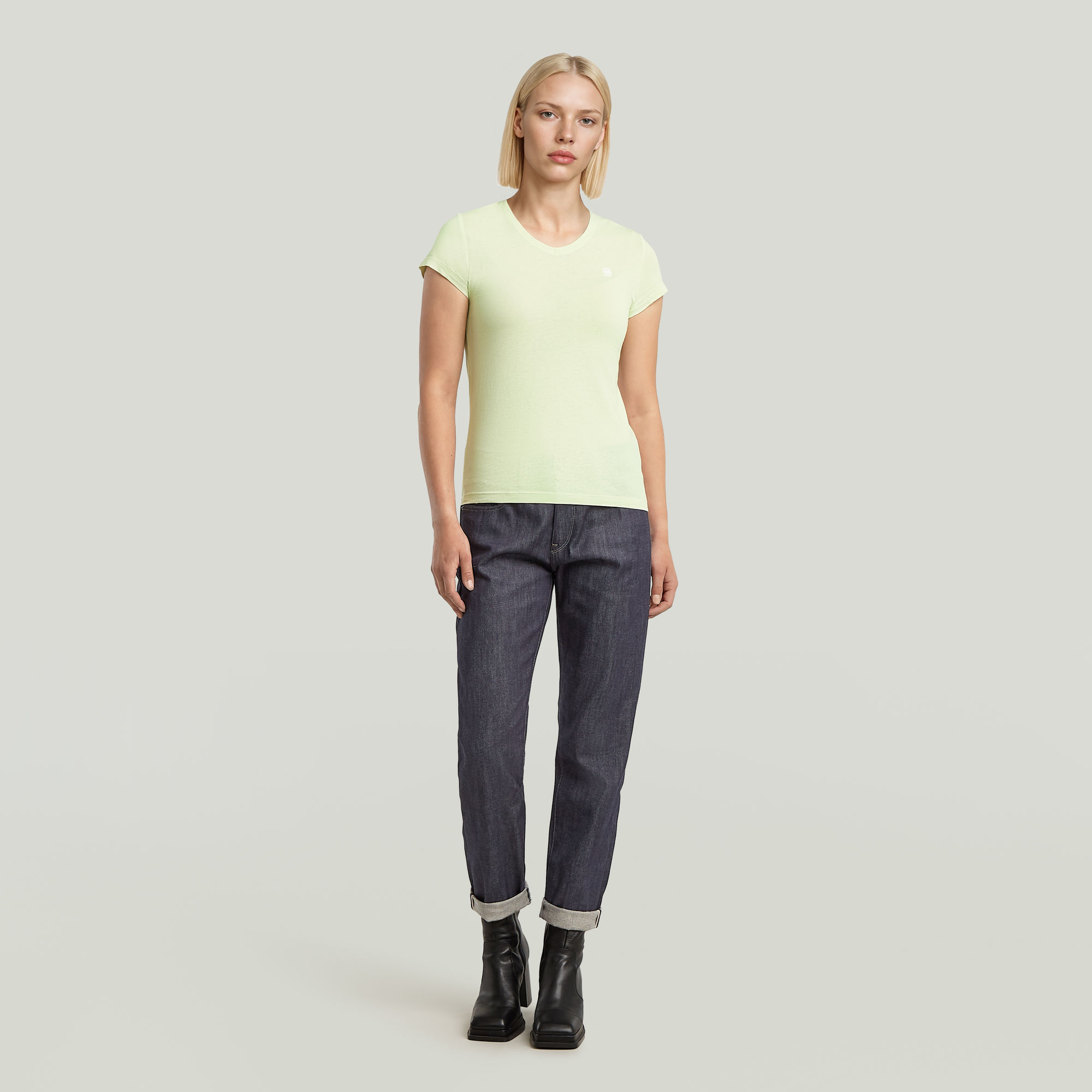 G-Star RAW Eyben Slim V-Hals Top 2.0 Groen Dames