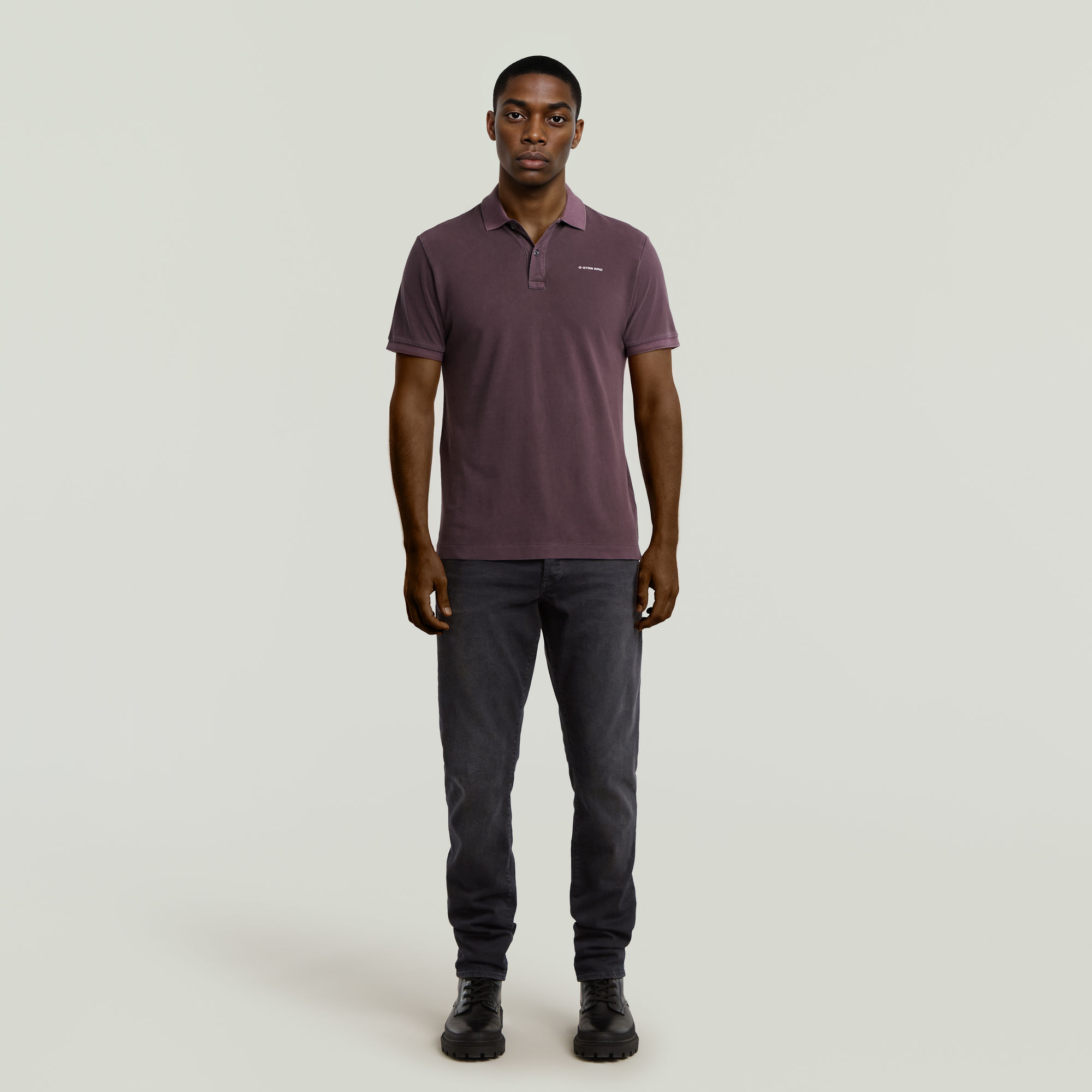 G-Star RAW Oluv Slim Polo Paars Heren