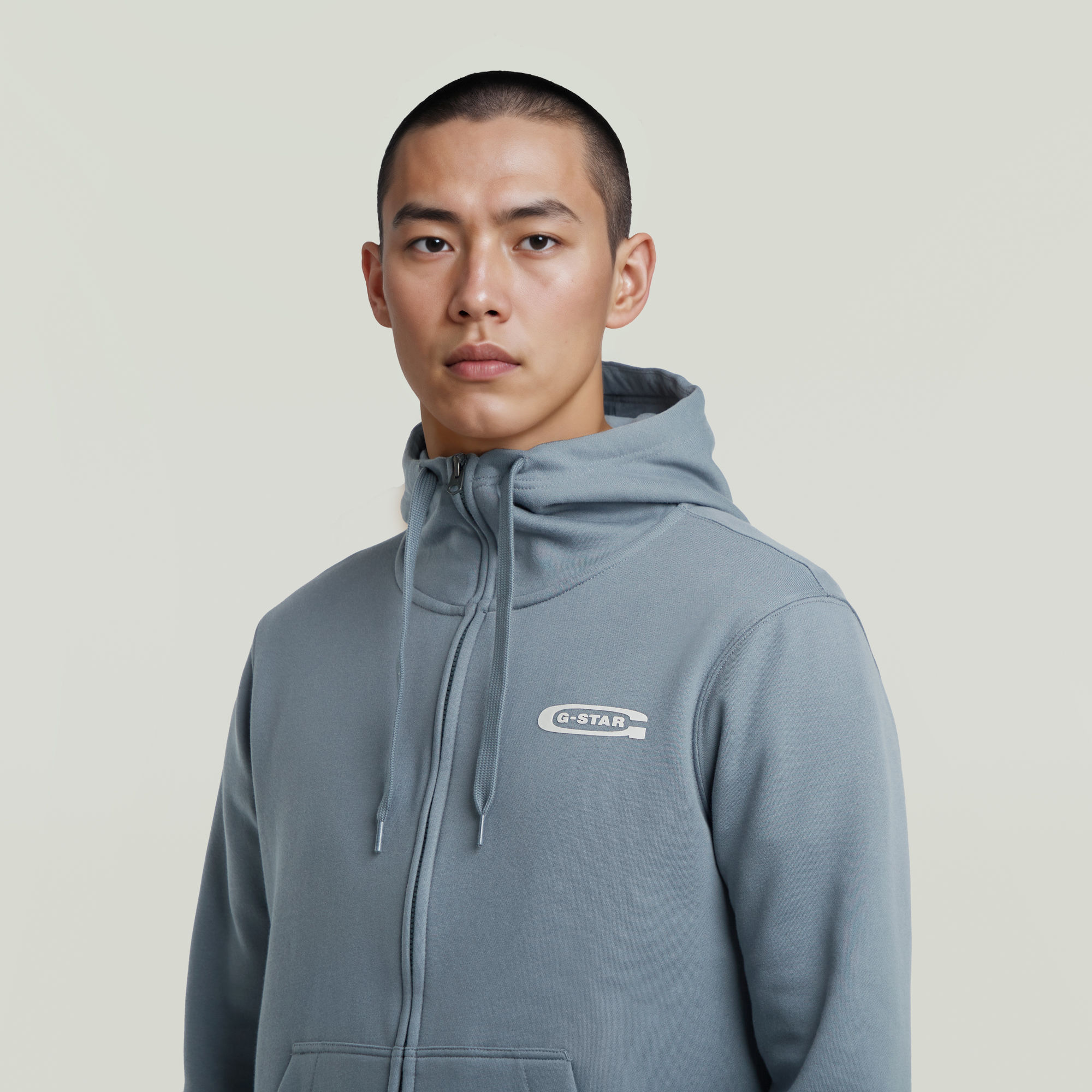 G-Star RAW Old Skool Zip Hoodie Grijs Heren