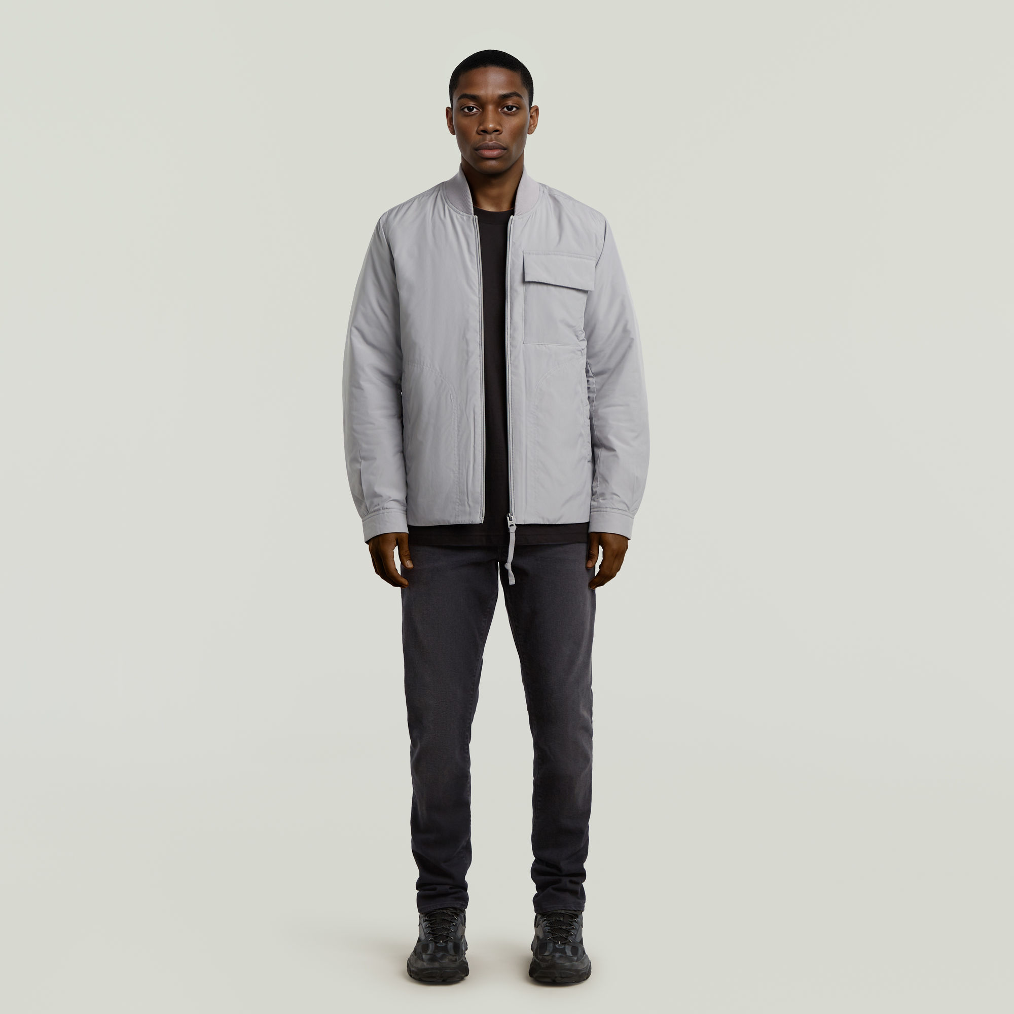 G-Star RAW Lofty Padded Overshirt Grijs Heren