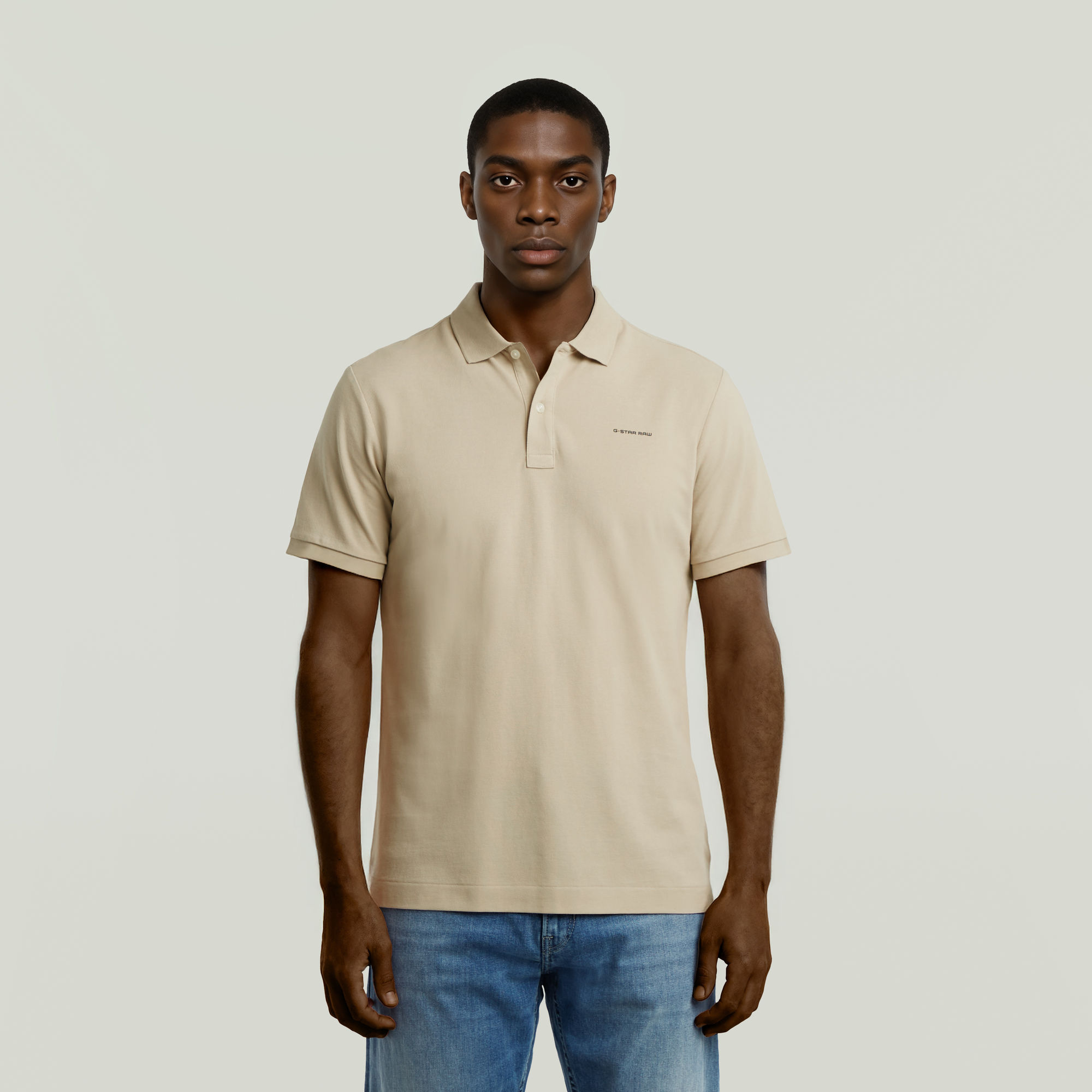 G-Star RAW Oluv Slim Polo Beige Heren
