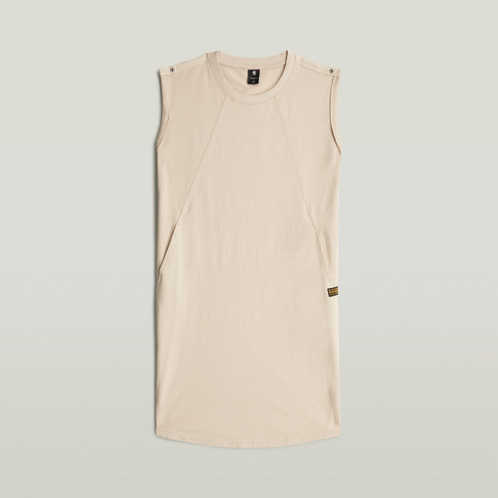 G-Star RAW Seam Detail Loose Jurk Beige Dames