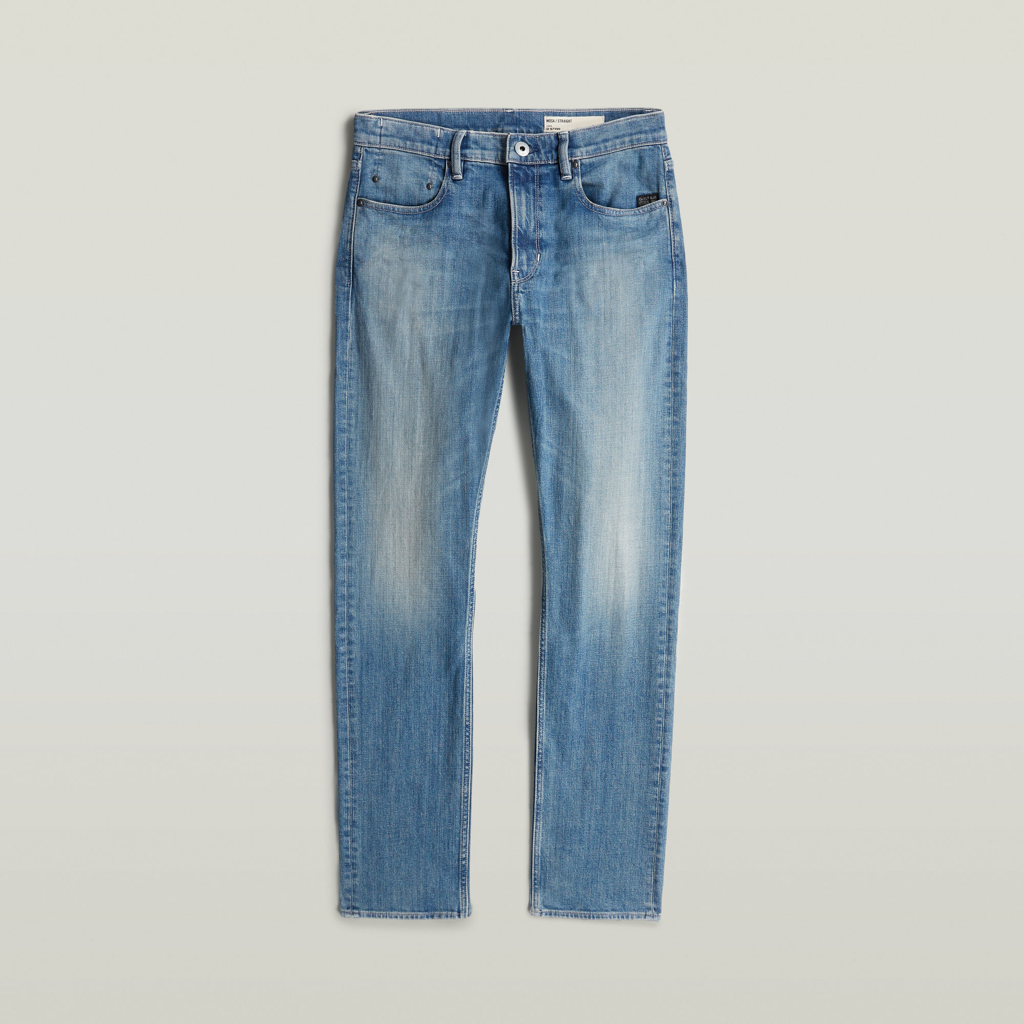 Thumbnail - Mosa Straight Jeans - Mittelblau - Herren