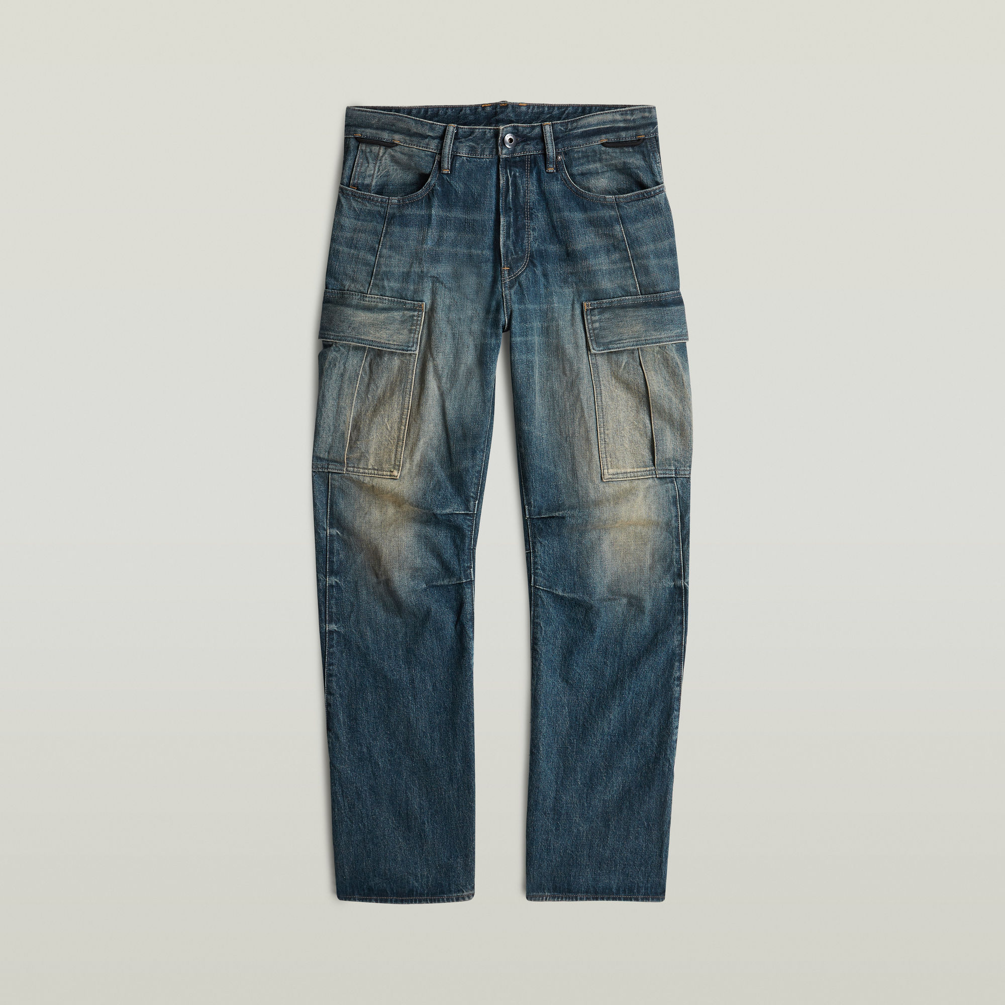 Thumbnail - Contor Regular Cargo Jeans - Dunkelblau - Herren