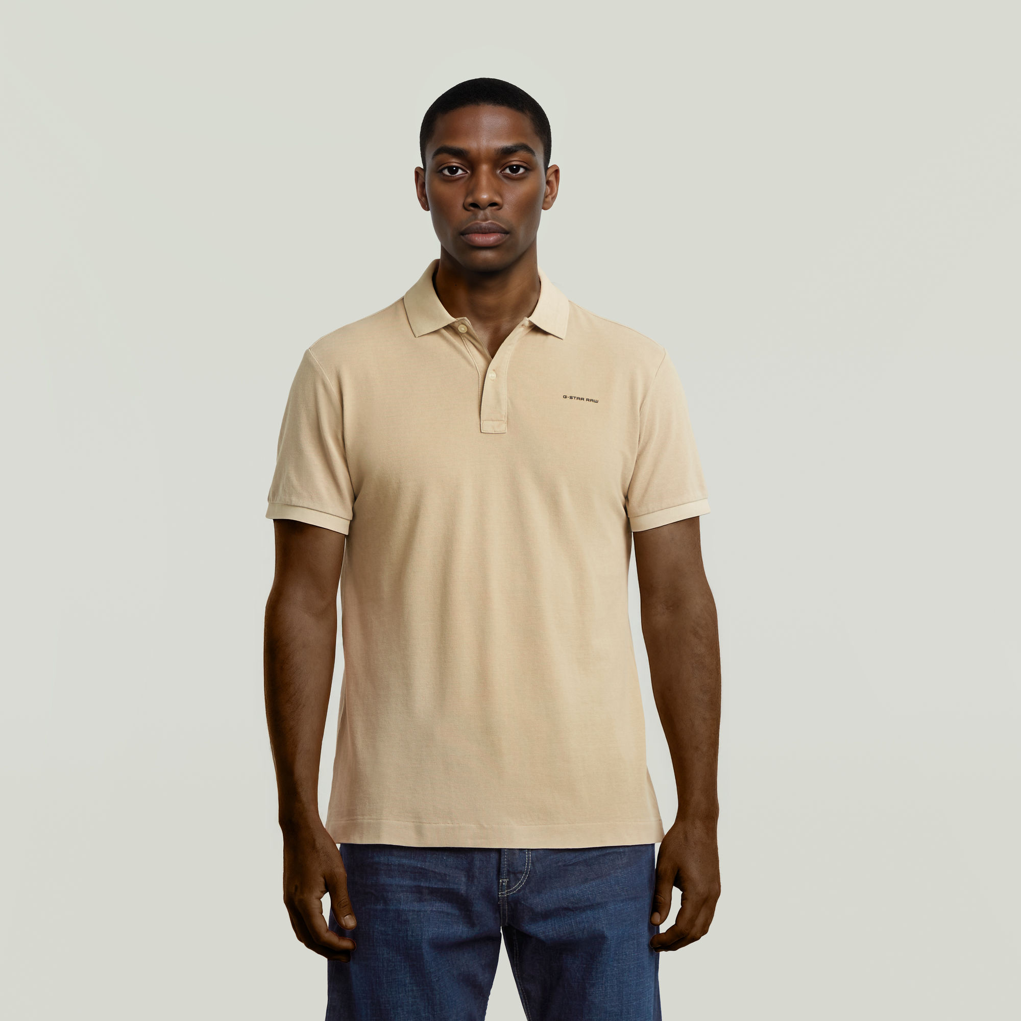 G-Star RAW Oluv Slim Polo Beige Heren