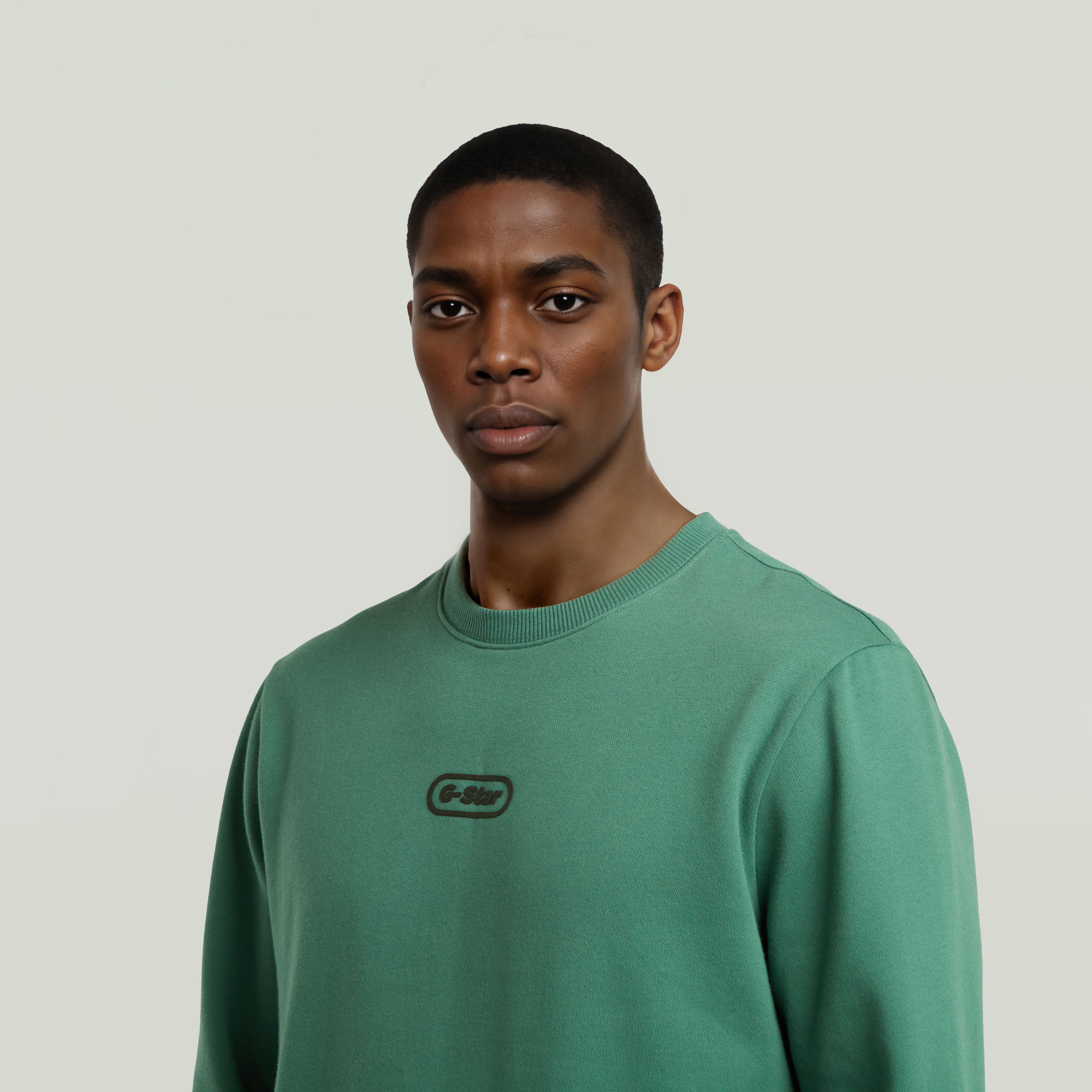 G-Star RAW Center Chest Logo Sweater Groen Heren