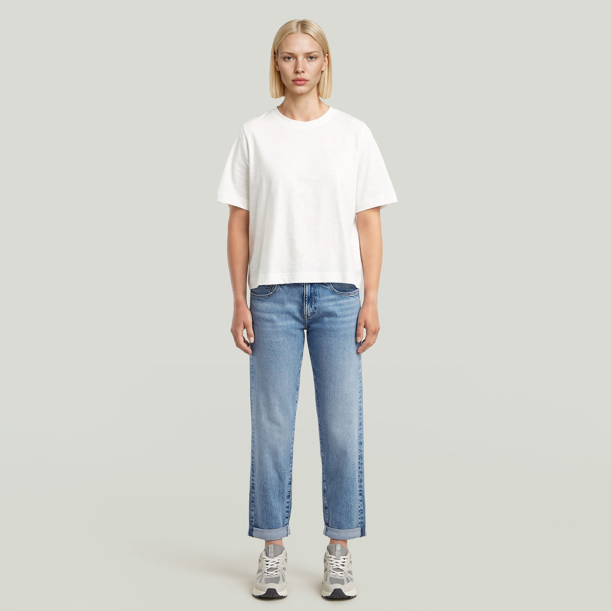 Thumbnail - Kate Boyfriend Jeans - Mittelblau - Damen