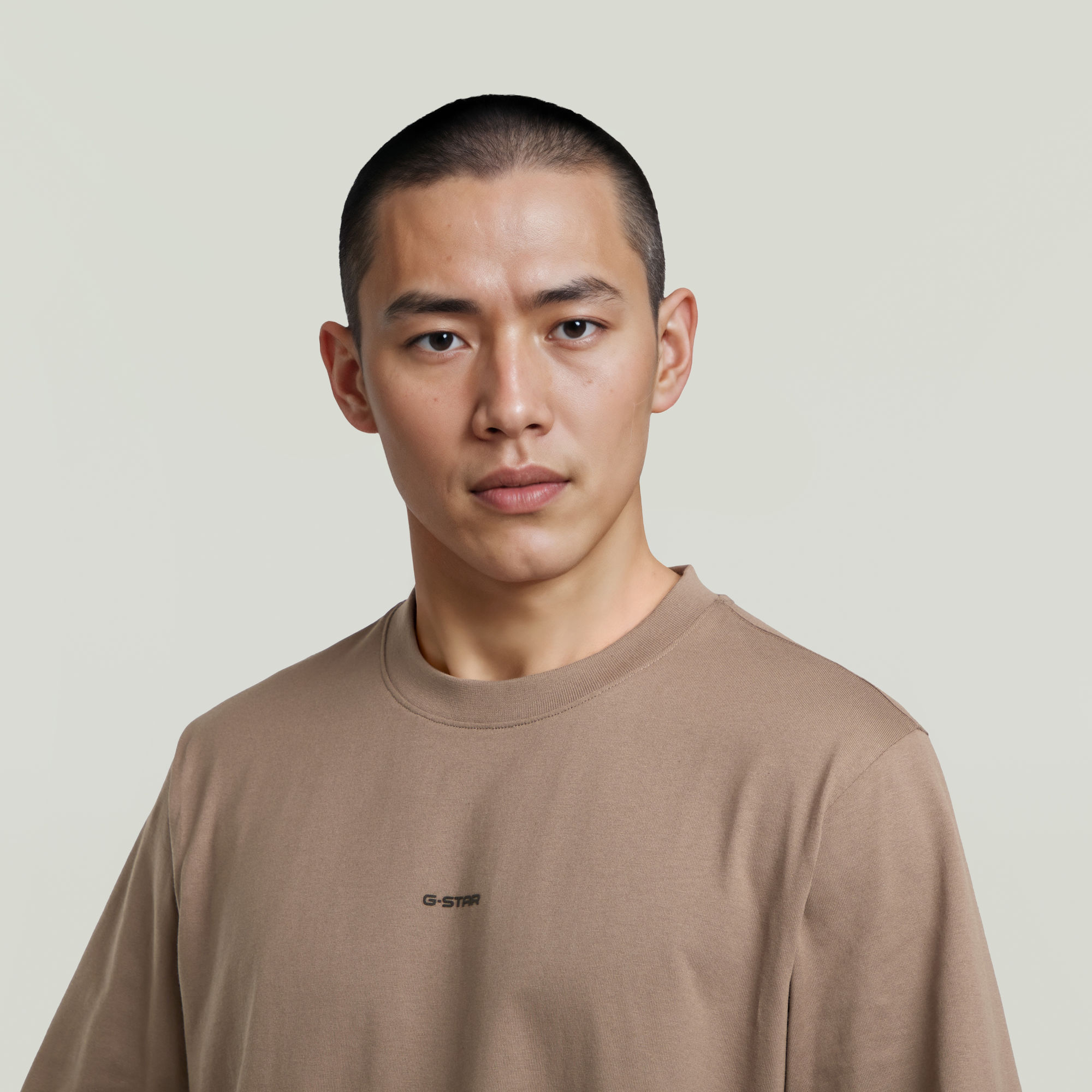 G-Star RAW Center Chest Logo T-shirt Bruin Heren