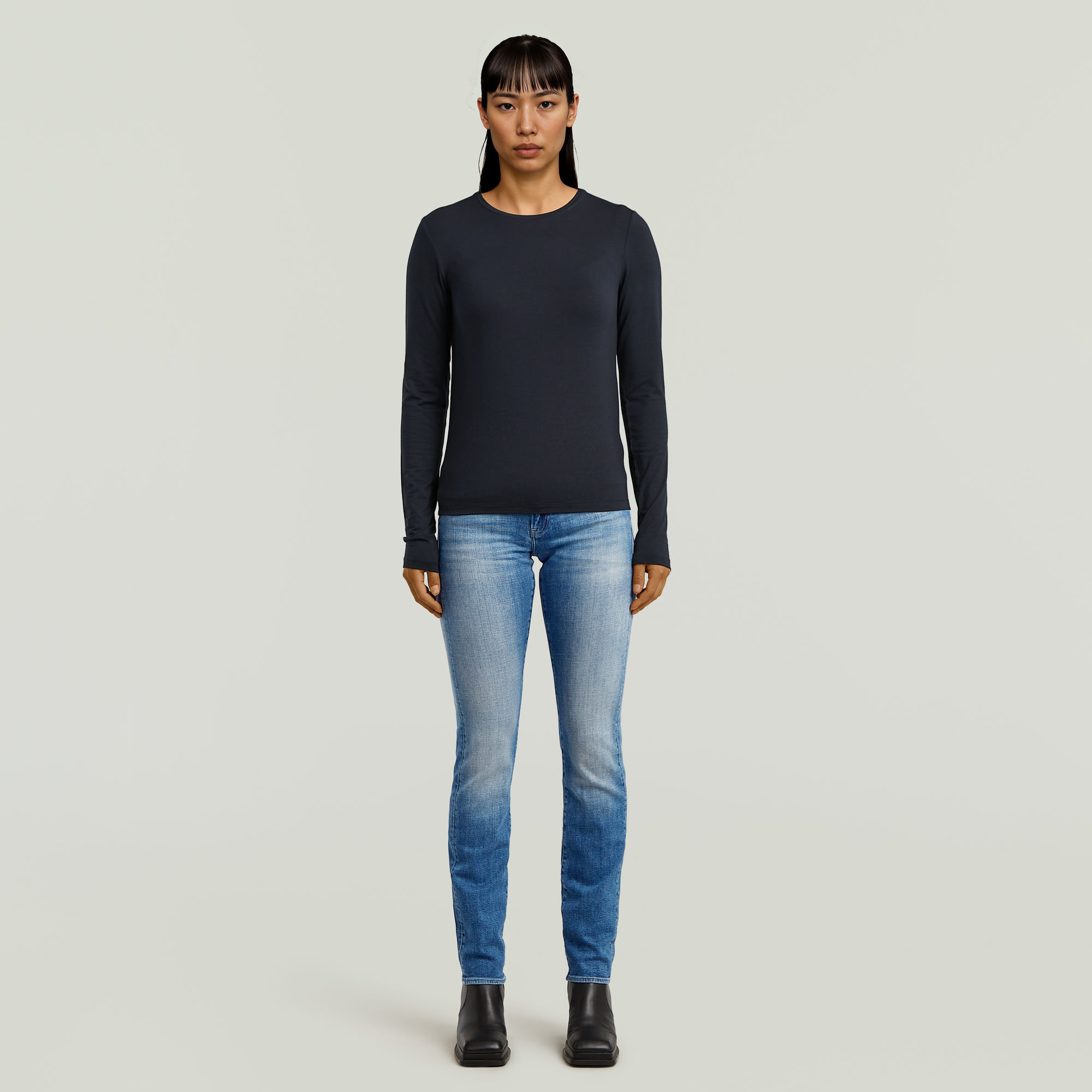 G-Star RAW Regular T-shirt Donkerblauw Dames