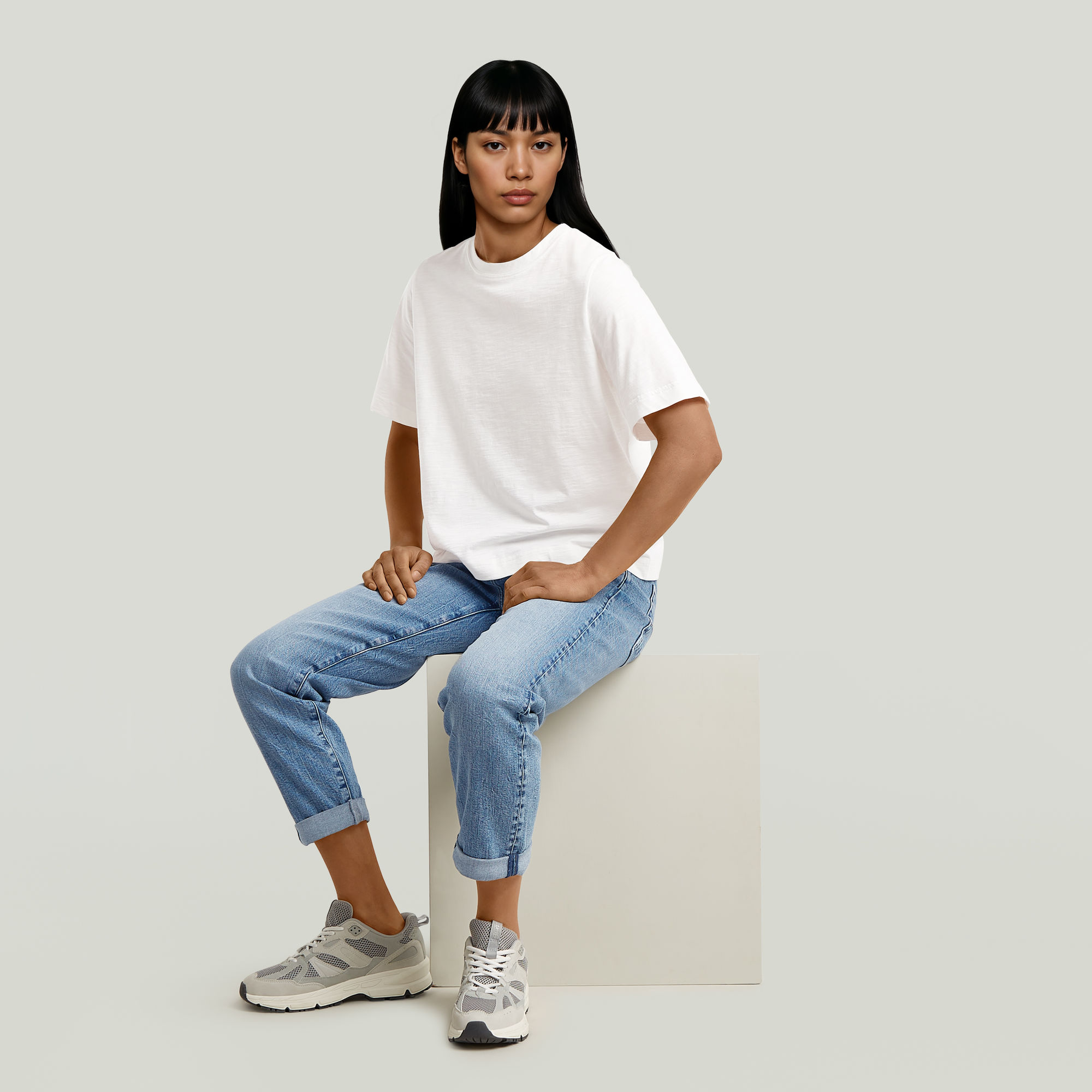 G-Star RAW Boxy T-shirt Wit Dames