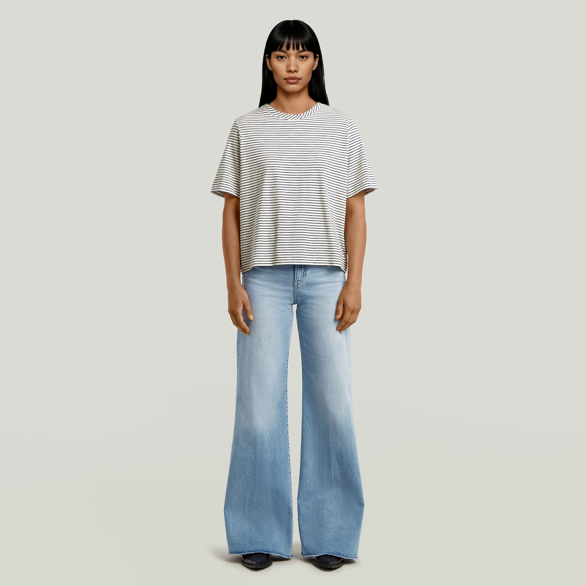 Thumbnail - Boxy T-Shirt - Weiß - Damen