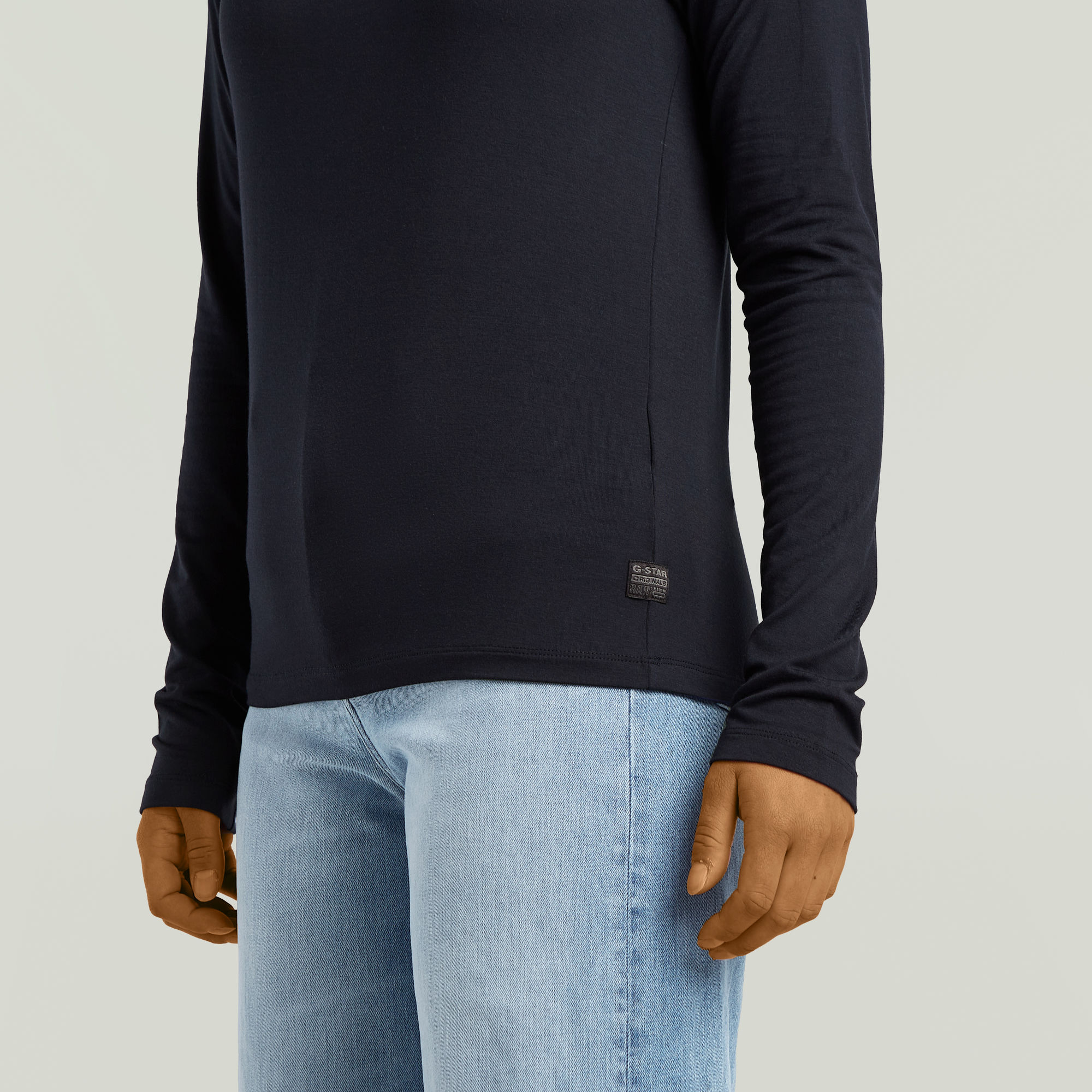 G-Star RAW Regular Mock T-shirt Donkerblauw Dames