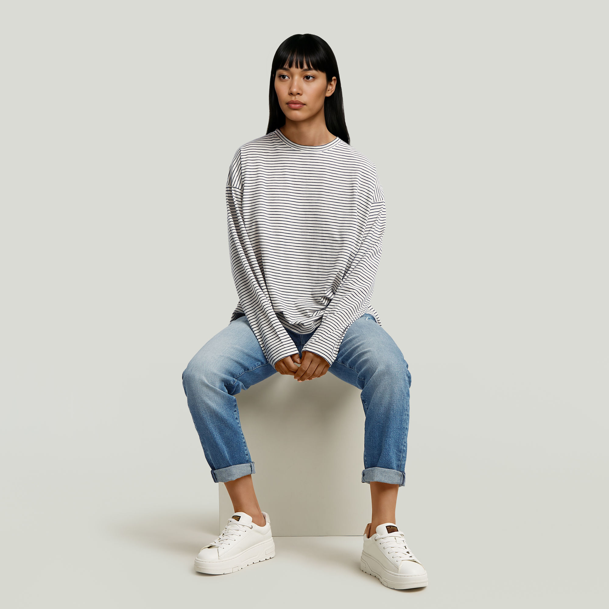 G-Star RAW Oversized T-shirt Wit Dames
