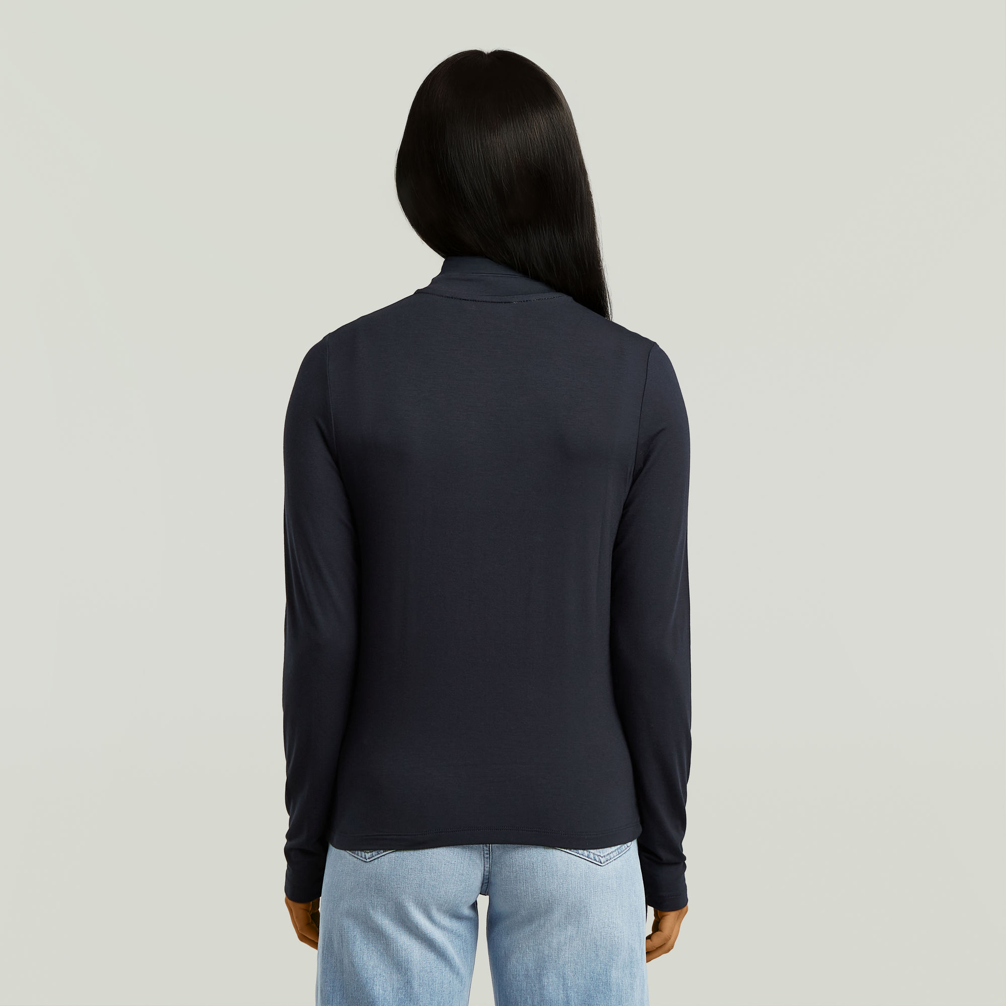 G-Star RAW Regular Mock T-shirt Donkerblauw Dames