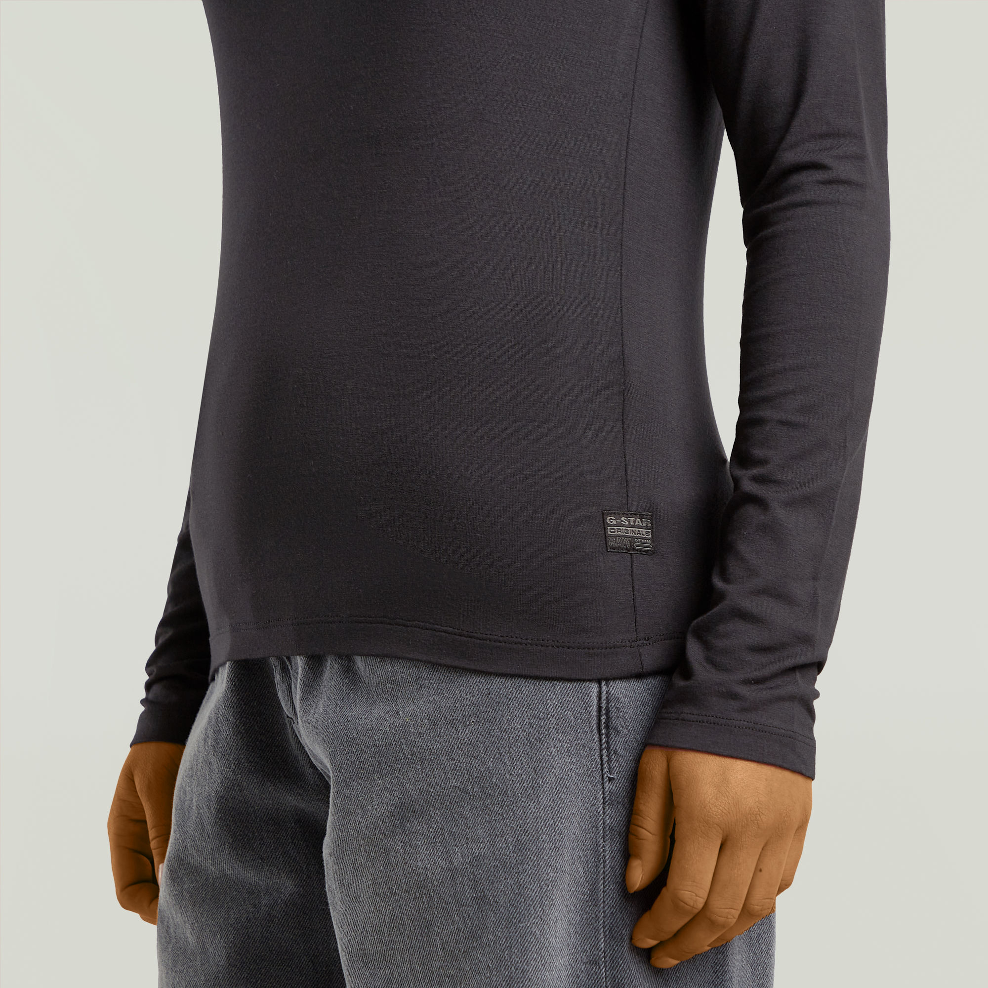 G-Star RAW Regular Mock T-shirt Zwart Dames