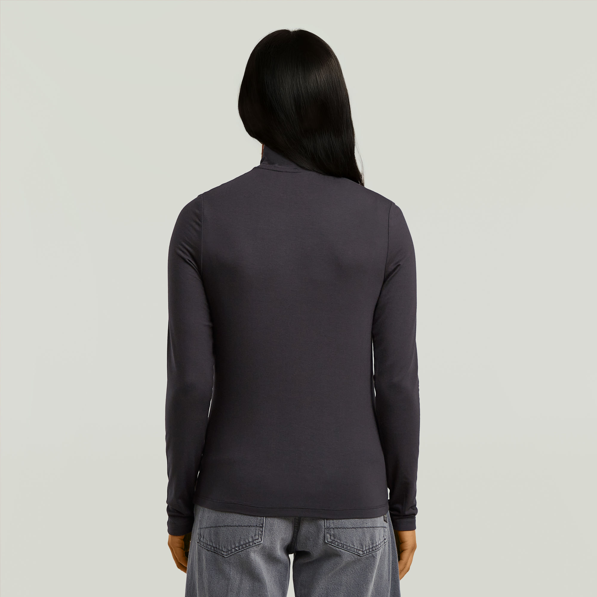 G-Star RAW Regular Mock T-shirt Zwart Dames