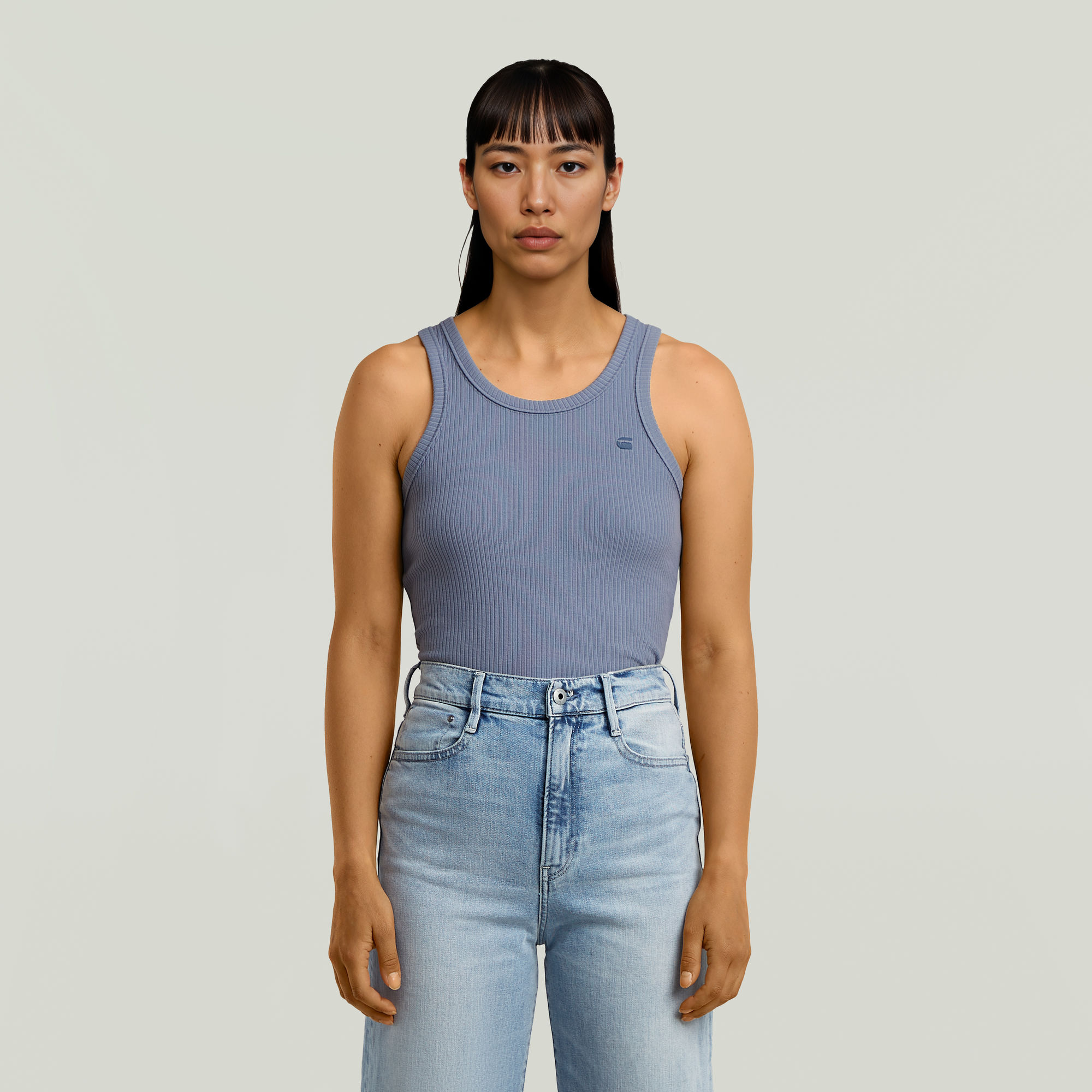 

Ribbed Tanktop - Light blue - Women