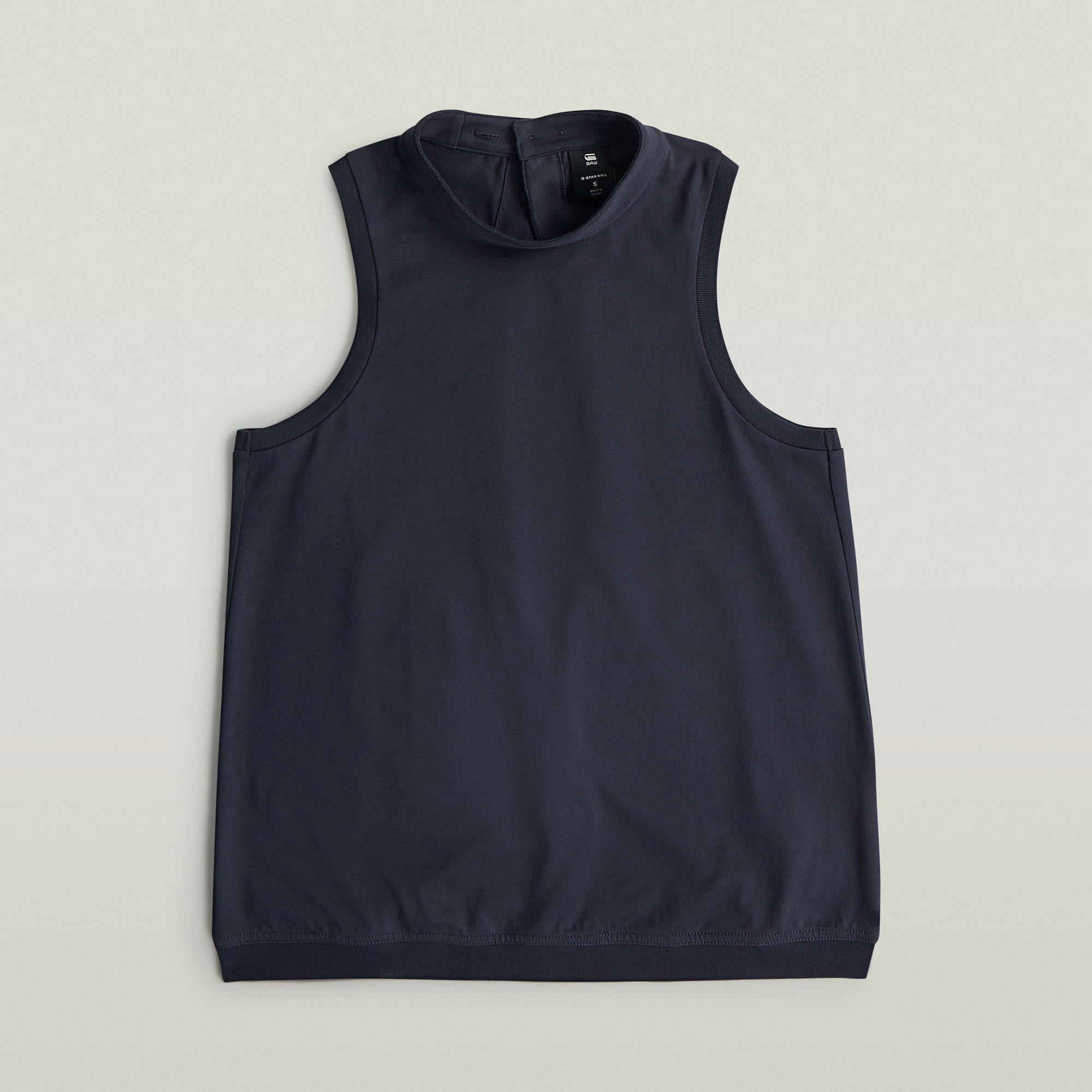 

Open Back Knit Tank Top - Dark blue - Women