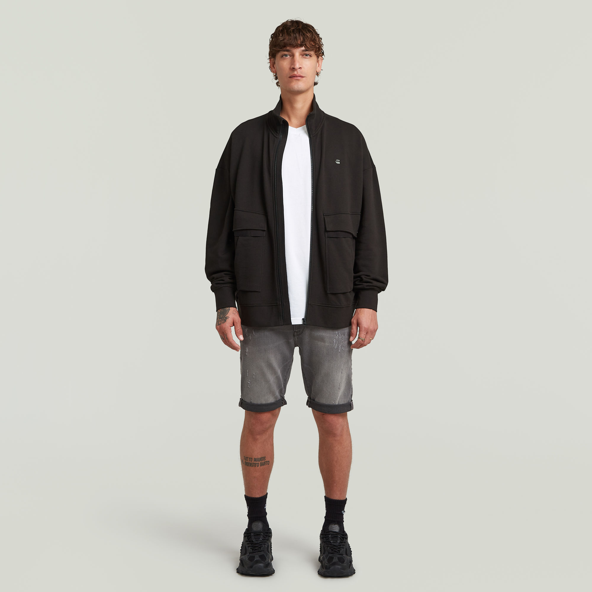 Thumbnail - 3301 Slim Denim Shorts - Grau - Herren
