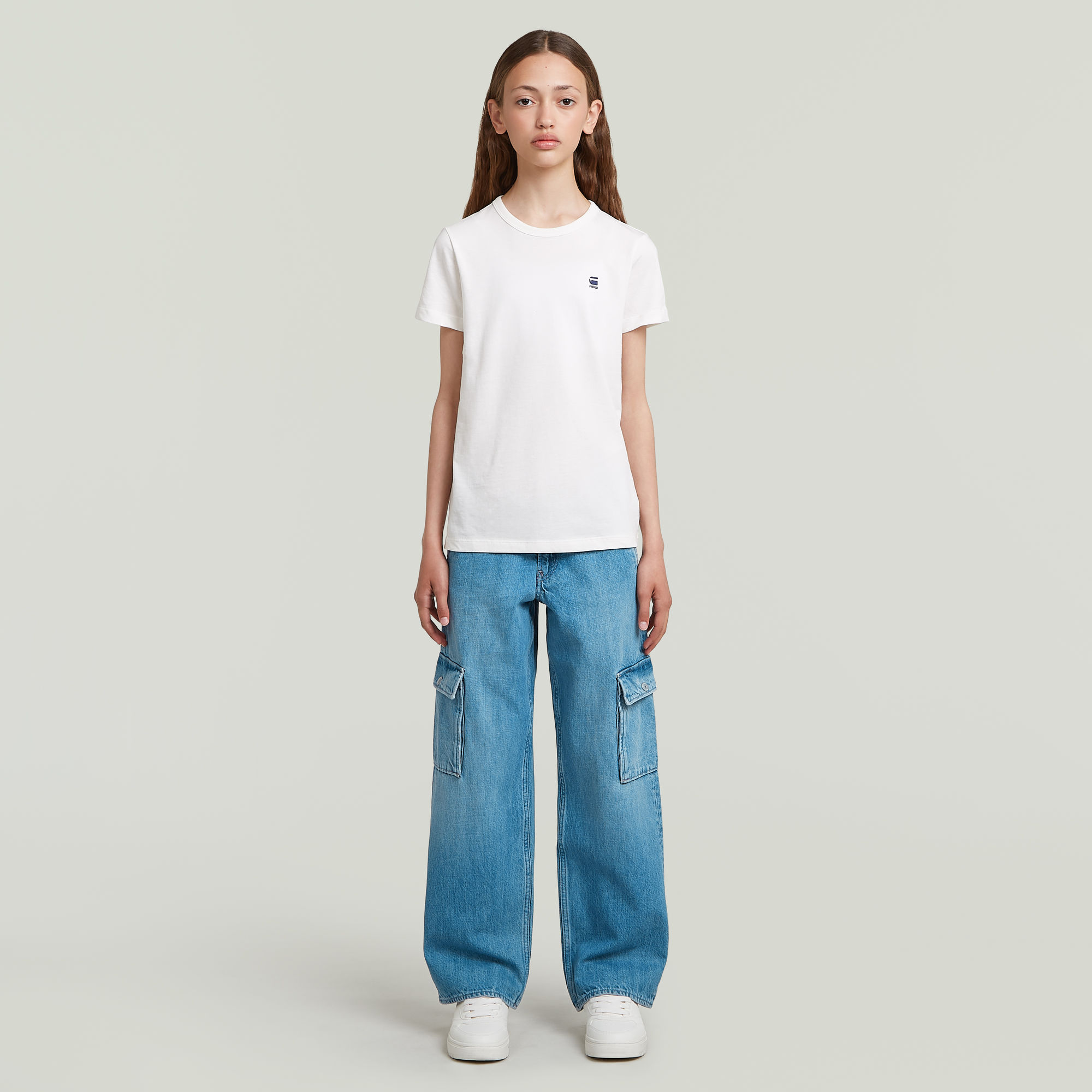 G-Star RAW Judee Cargojeans Meisjes Midden blauw meisjes