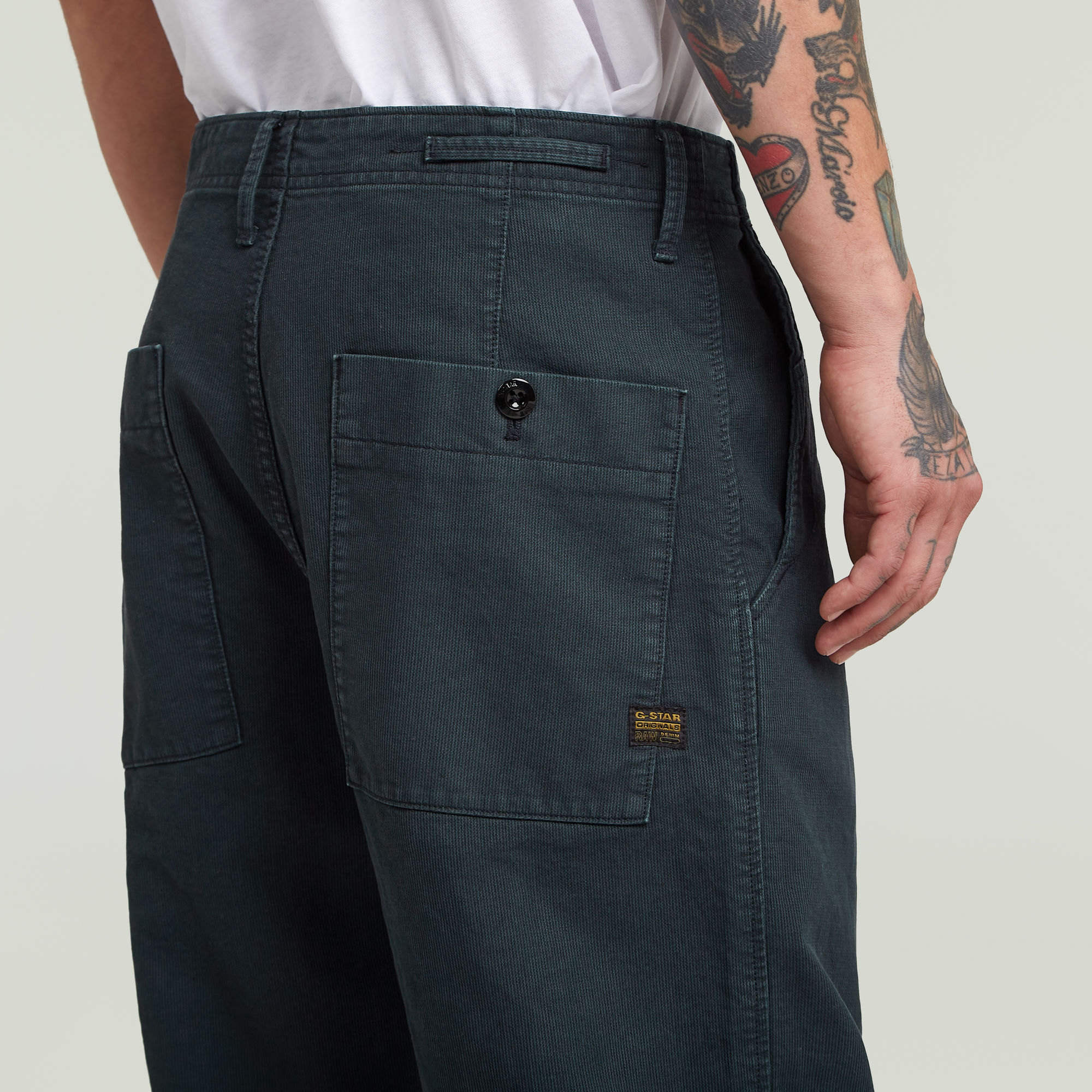 G-Star RAW Pleated Chino Relaxed Donkerblauw Heren
