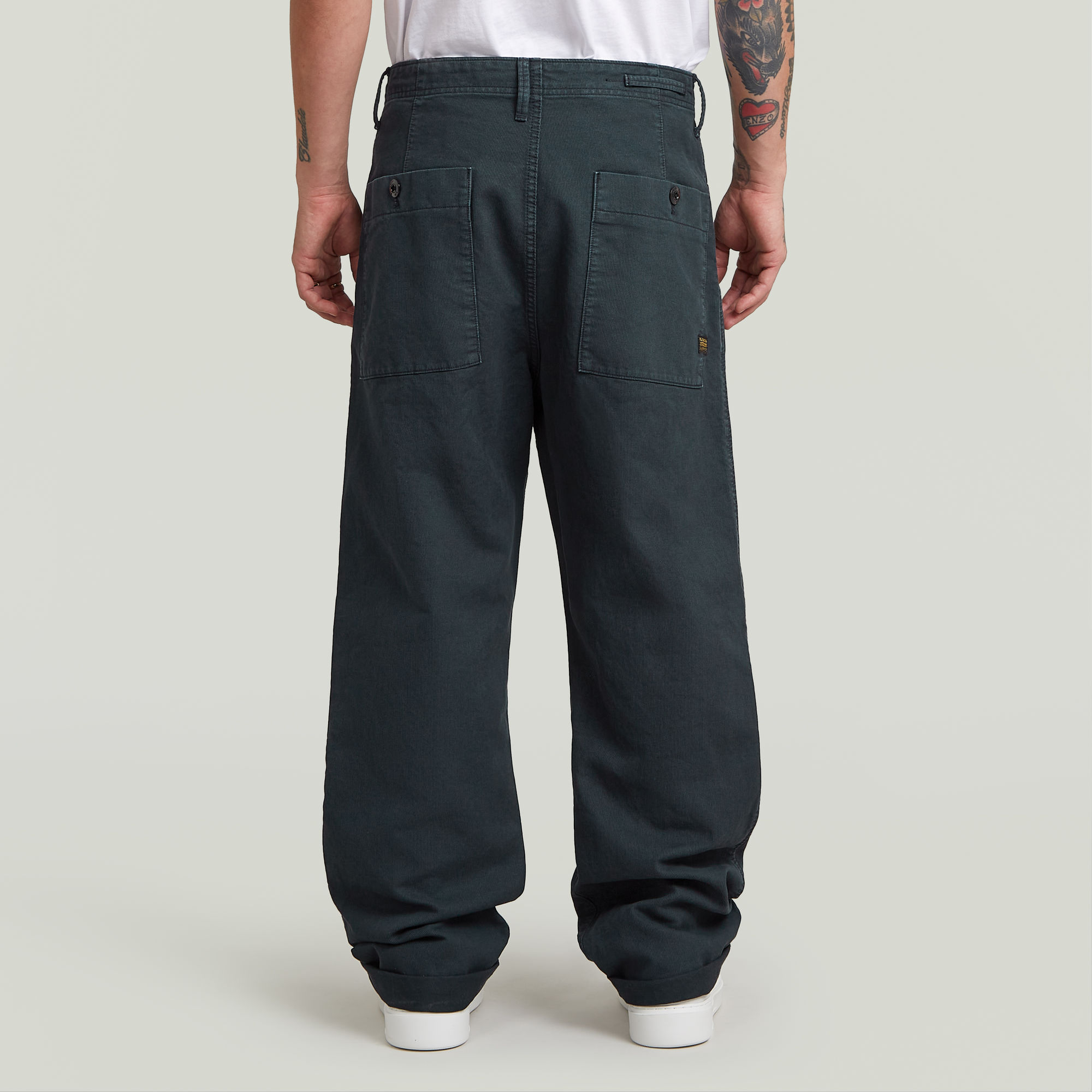 G-Star RAW Pleated Chino Relaxed Donkerblauw Heren