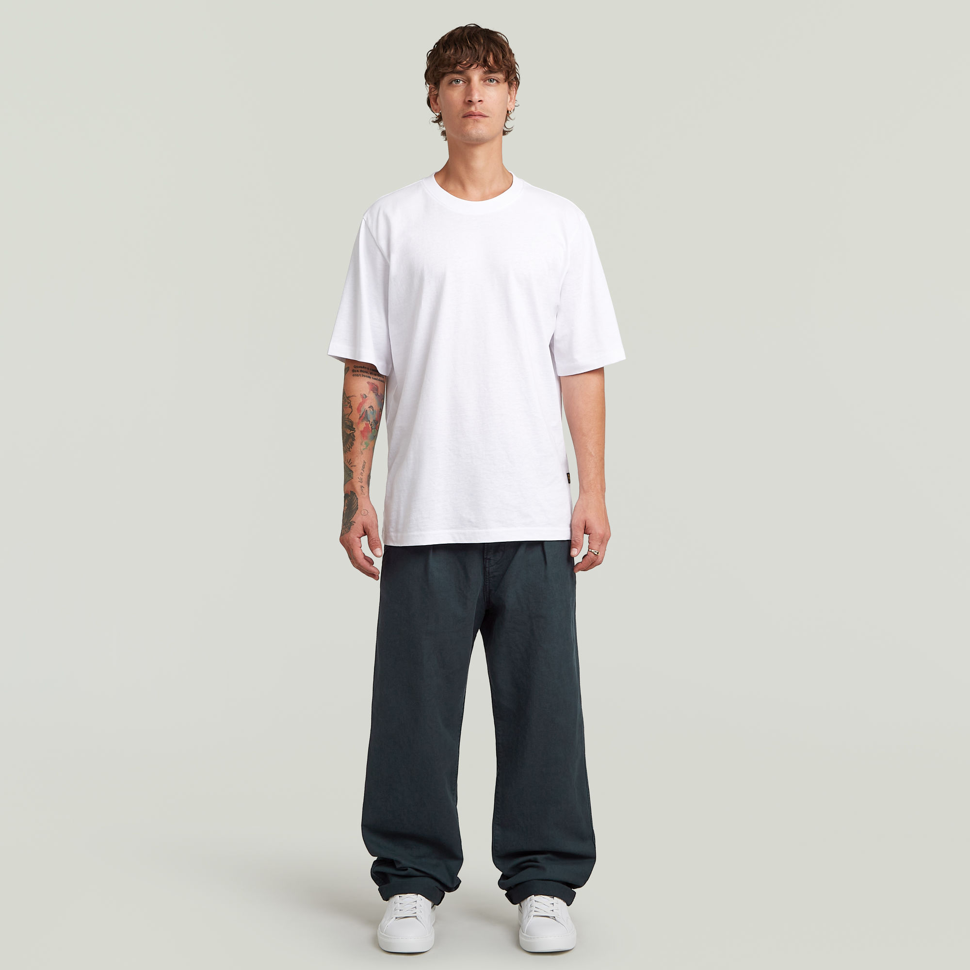 G-Star RAW Pleated Chino Relaxed Donkerblauw Heren