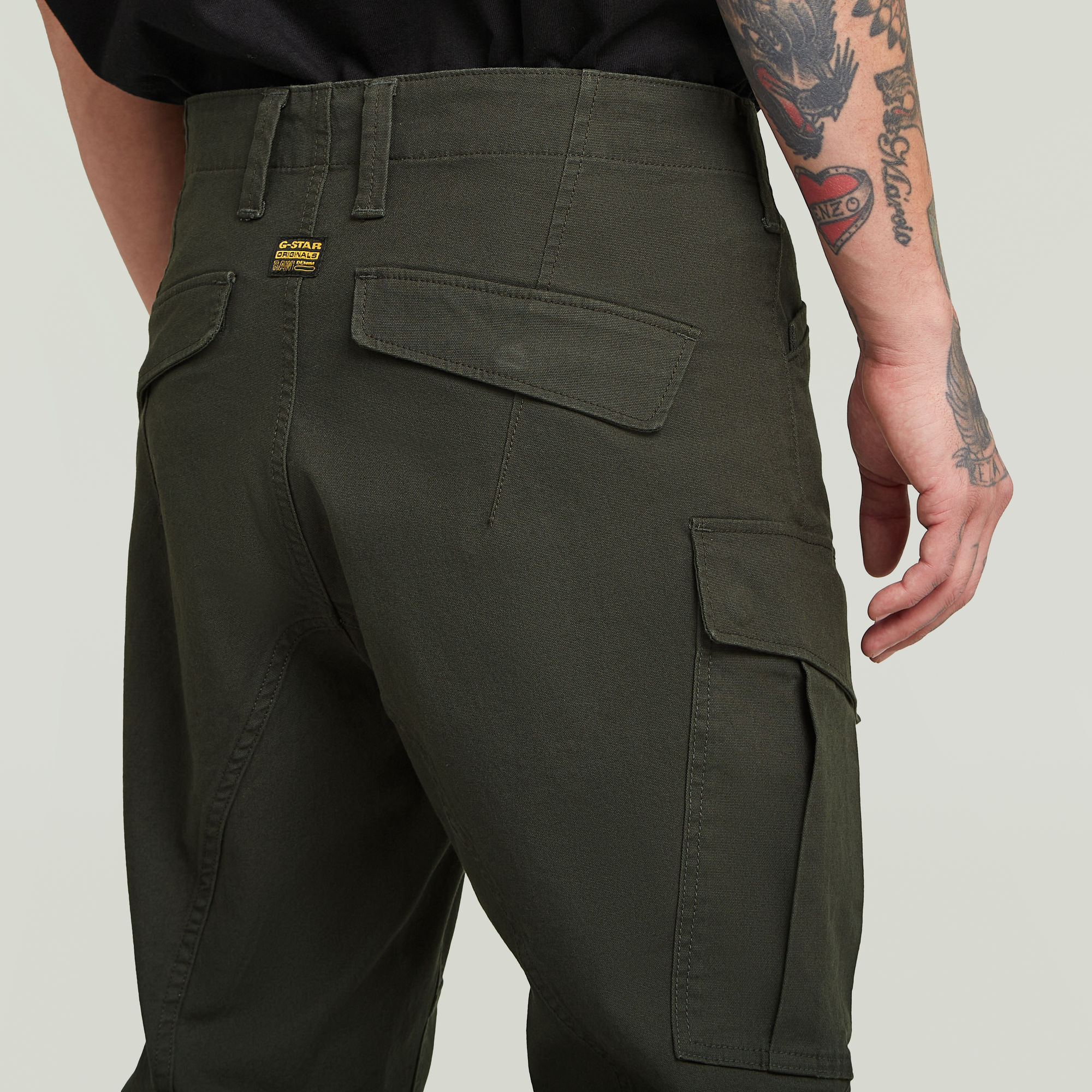 G-Star RAW Zip Pocket 3D Skinny 2.0 Cargobroek Grijs Heren
