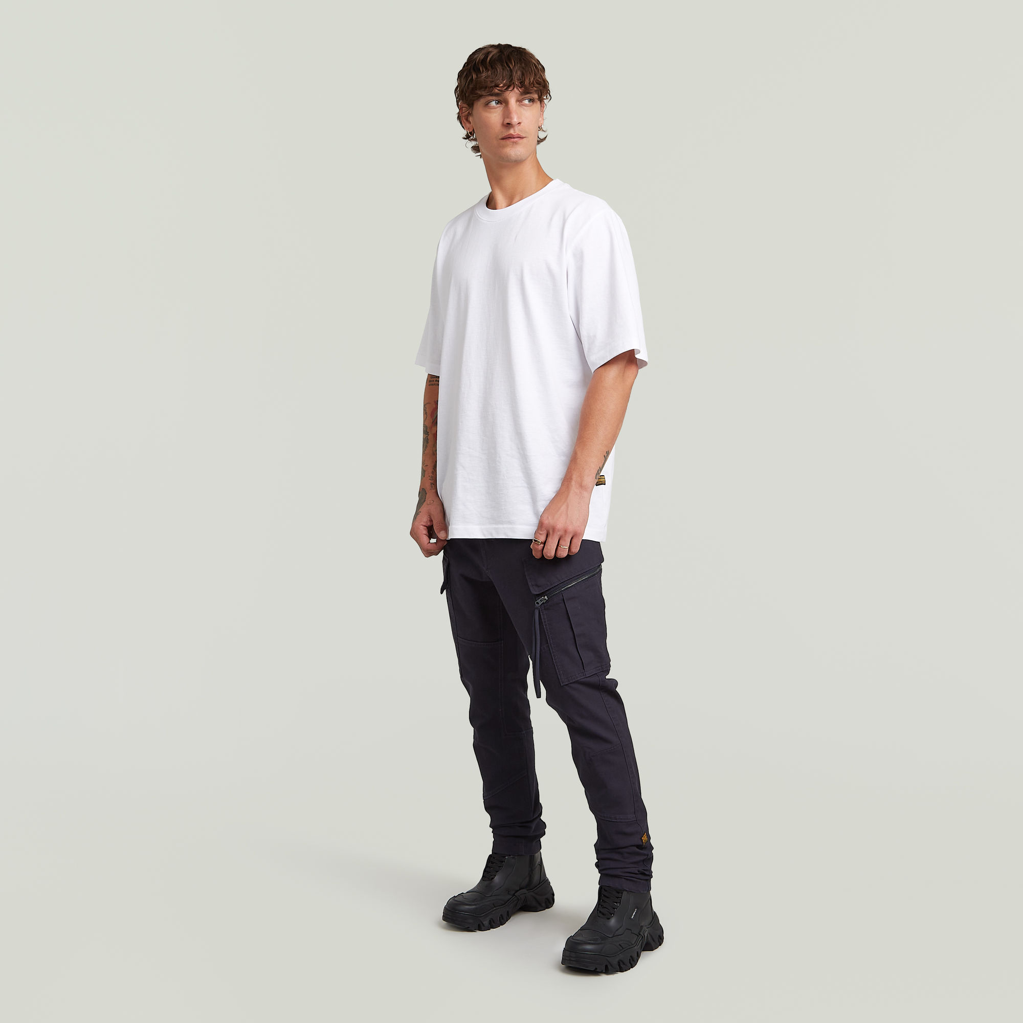 G-Star RAW Zip Pocket 3D Skinny 2.0 Cargobroek Donkerblauw Heren