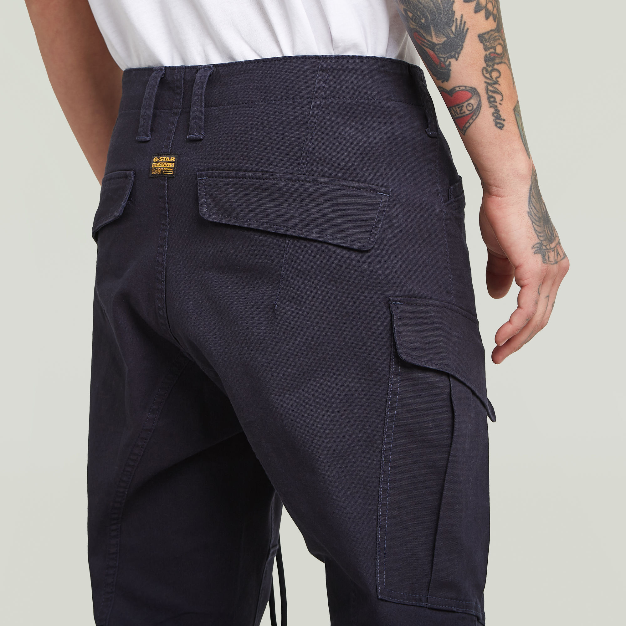 G-Star RAW Zip Pocket 3D Skinny 2.0 Cargobroek Donkerblauw Heren