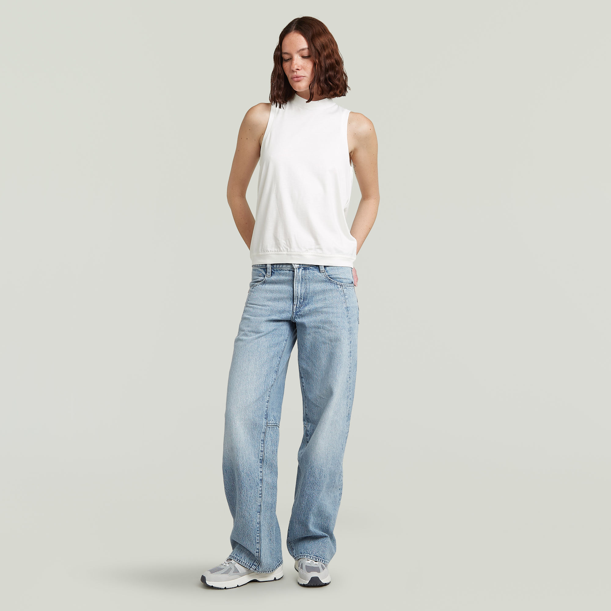 G-Star RAW Open Back Knit Tanktop Wit Dames